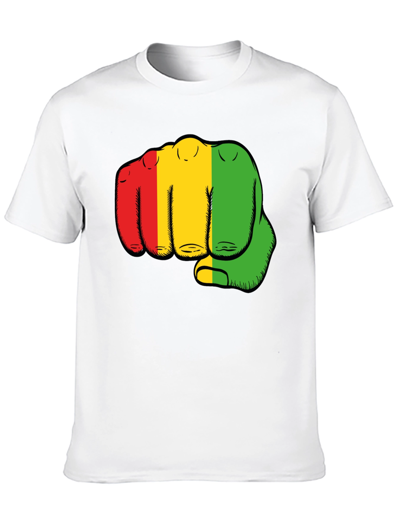 Rasta Fist Graphic Black T-Shirt