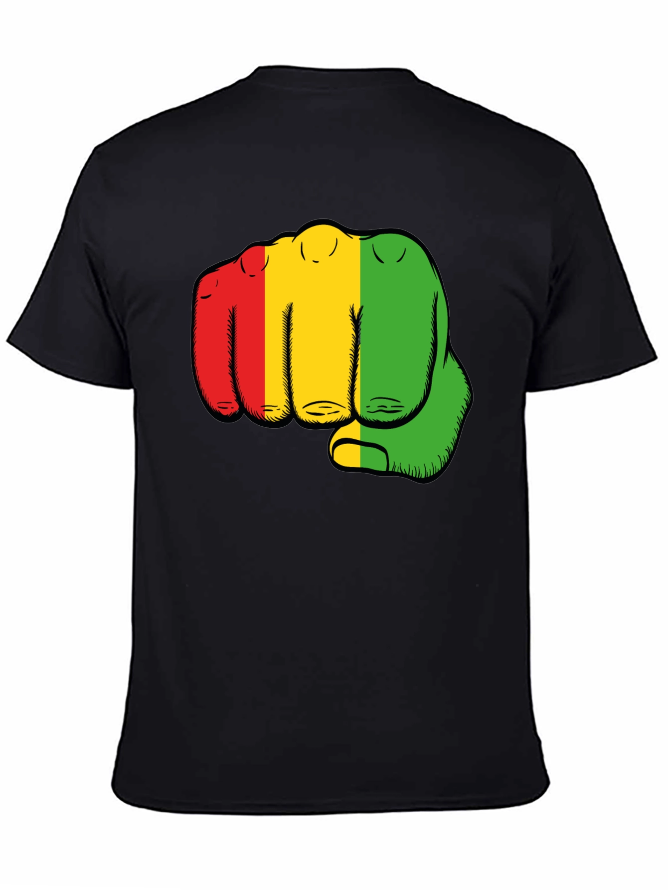 Rasta Fist Graphic Black T-Shirt