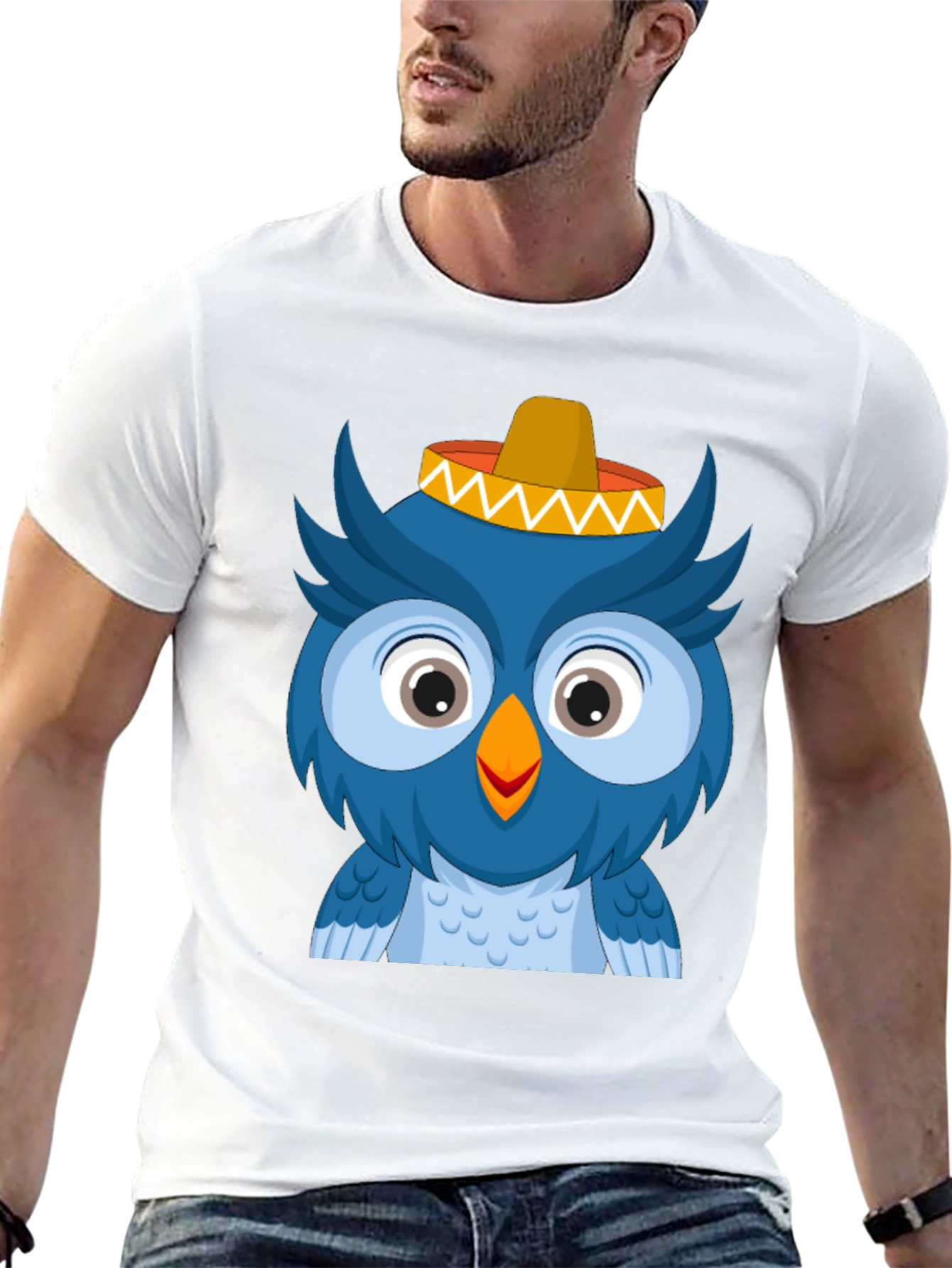 Owl Sombrero T-Shirt - Cartoon Animal Tee