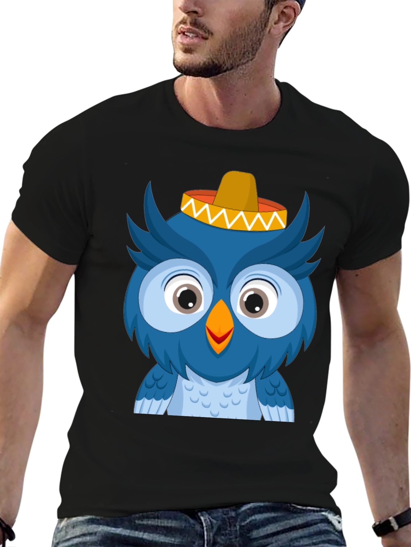 Owl Sombrero T-Shirt - Cartoon Animal Tee
