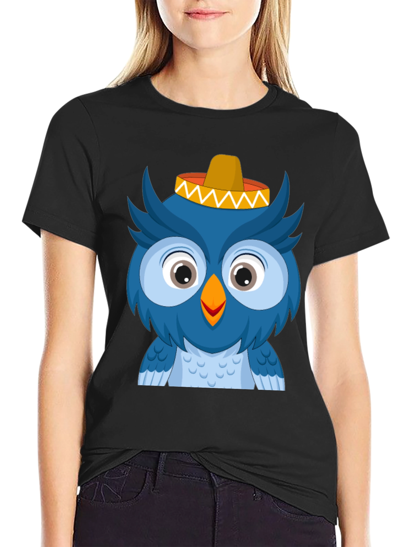 Owl Sombrero T-Shirt - Cartoon Animal Tee