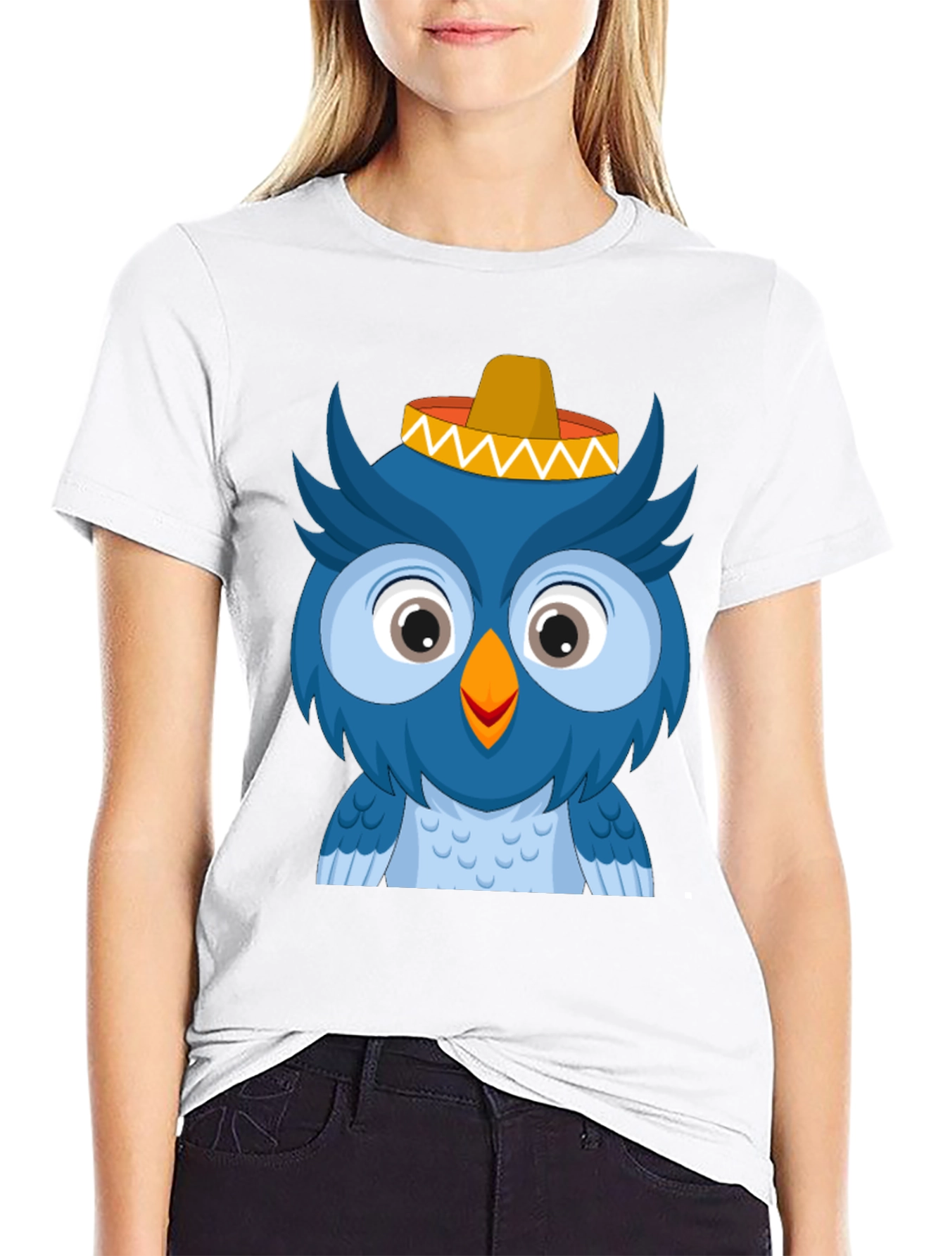 Owl Sombrero T-Shirt - Cartoon Animal Tee