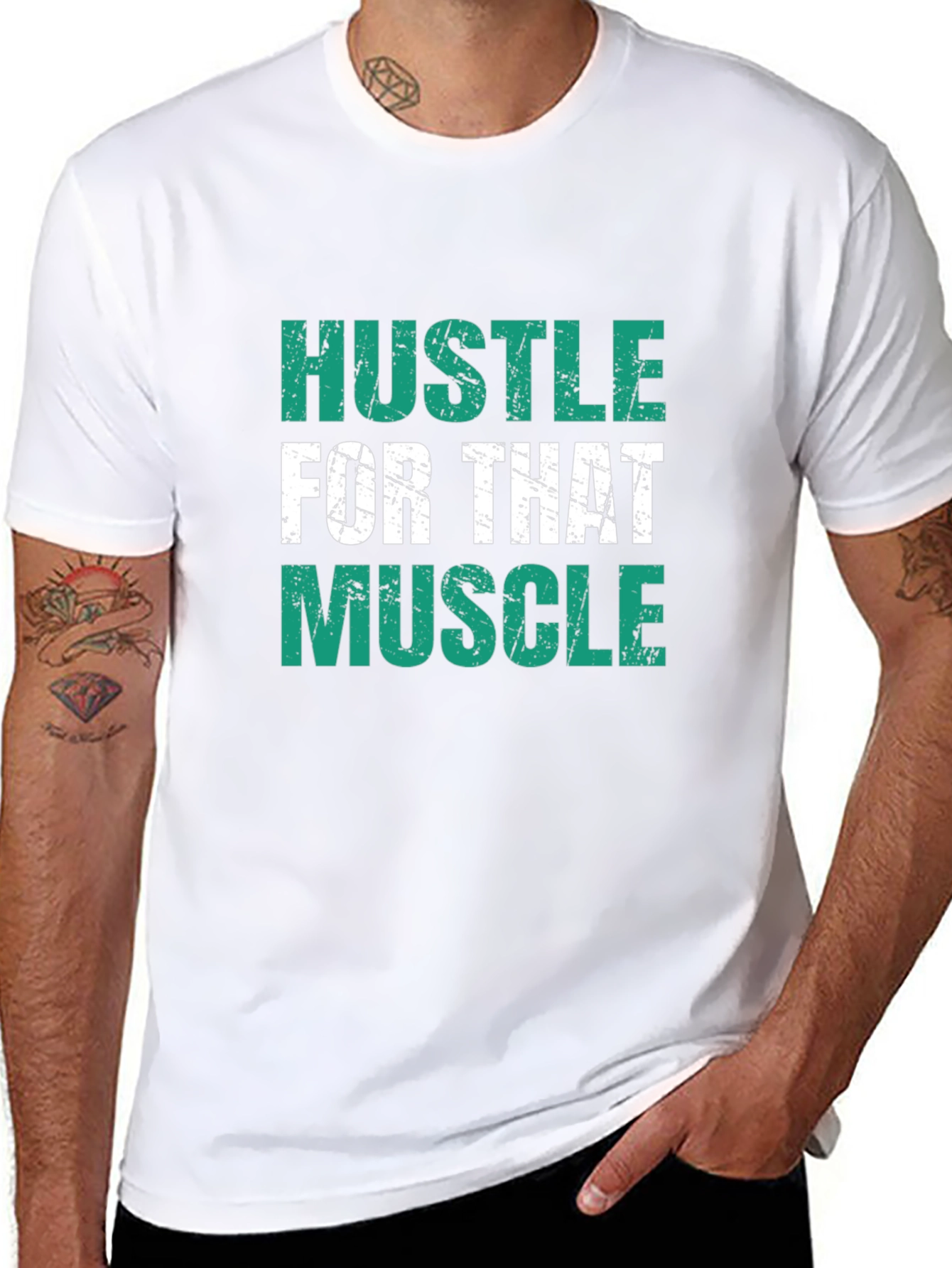 Hustle for That Muscle Graphic Tee