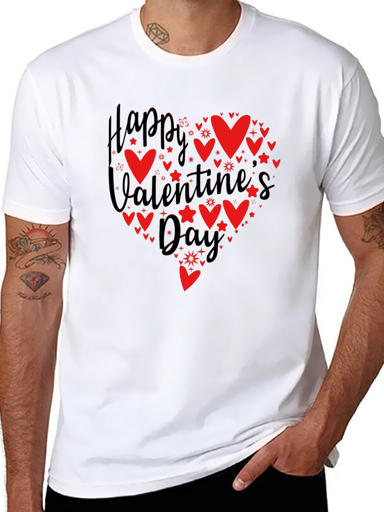 Happy Valentines Day Heart Graphic Tee