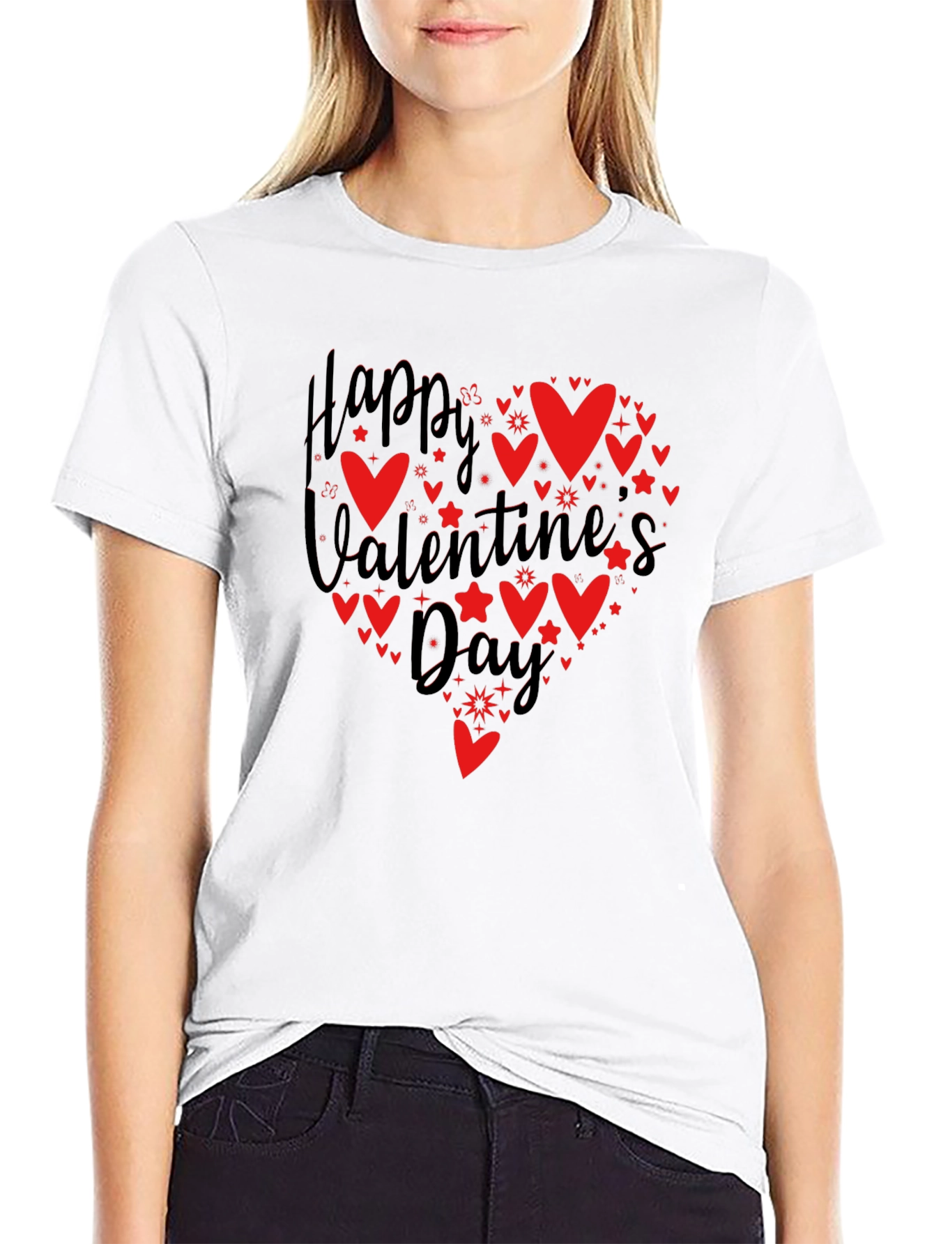 Happy Valentines Day Heart Graphic Tee