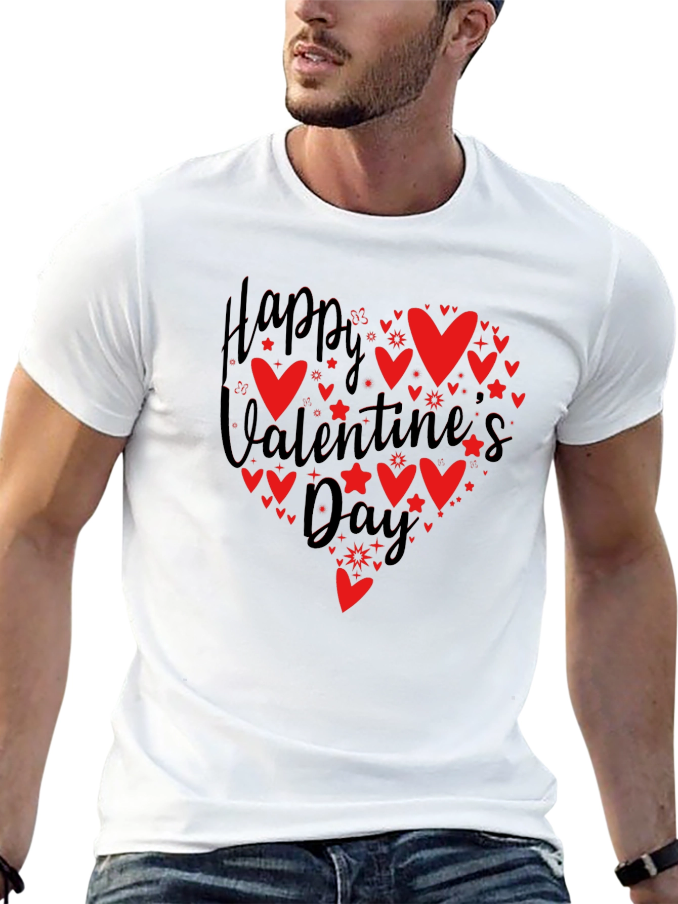 Happy Valentines Day Heart Graphic Tee
