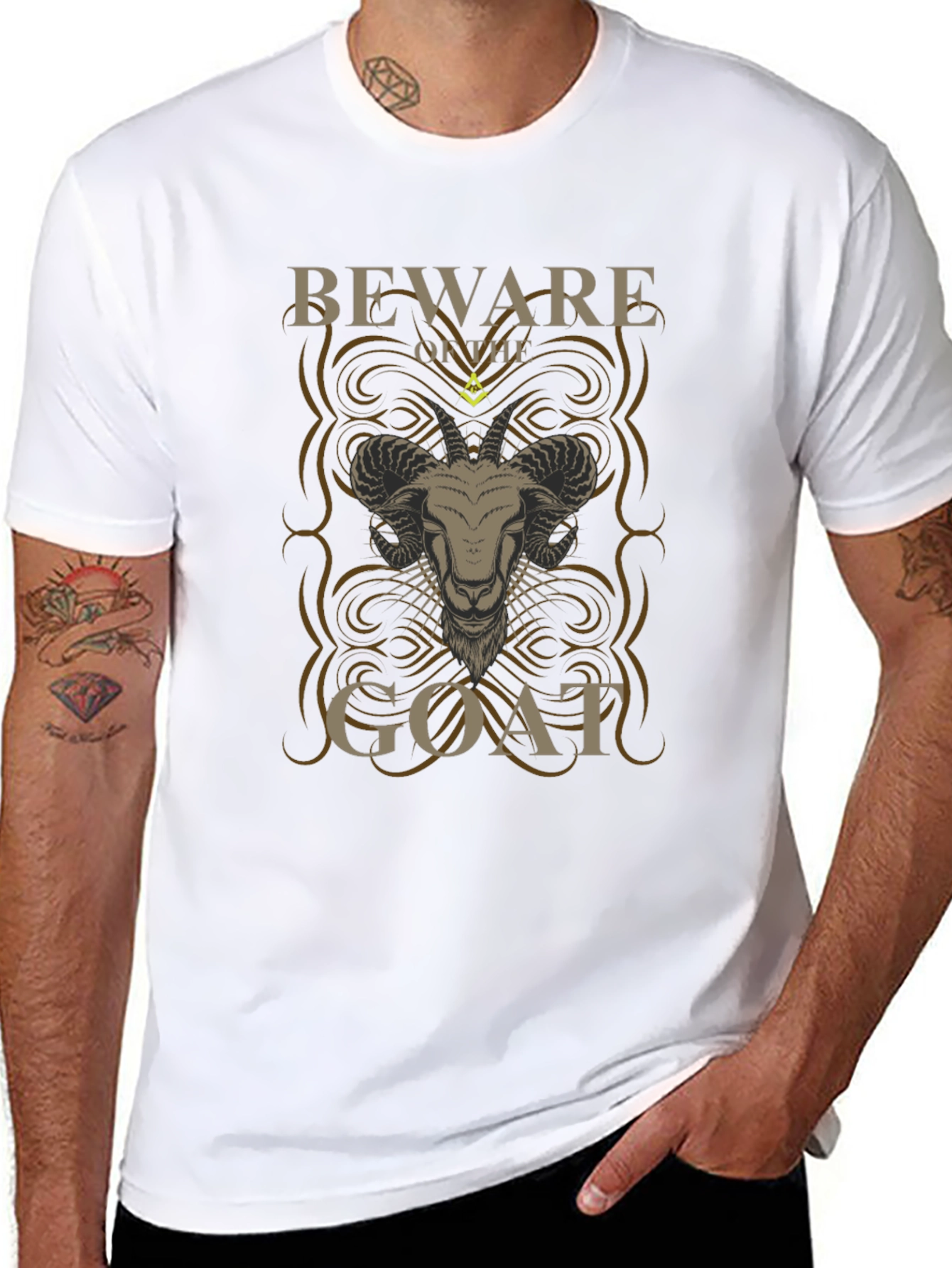 Beware of the Goat T-Shirt - Occult Graphic Tee