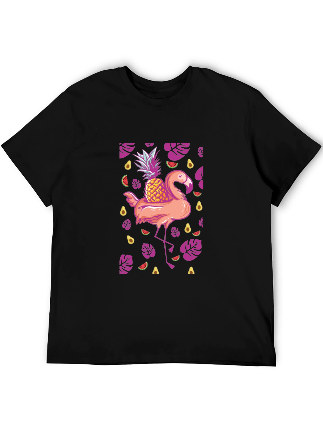 Tropical Flamingo Pineapple T-Shirt