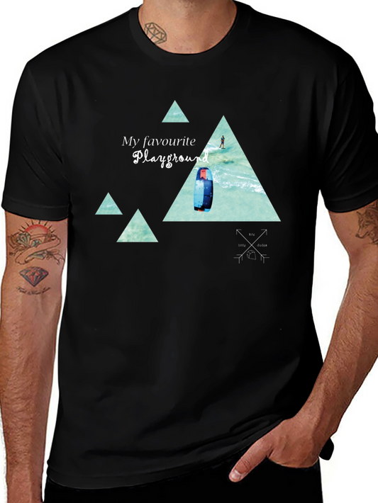 Kitesurfing Playground Black Graphic Tee
