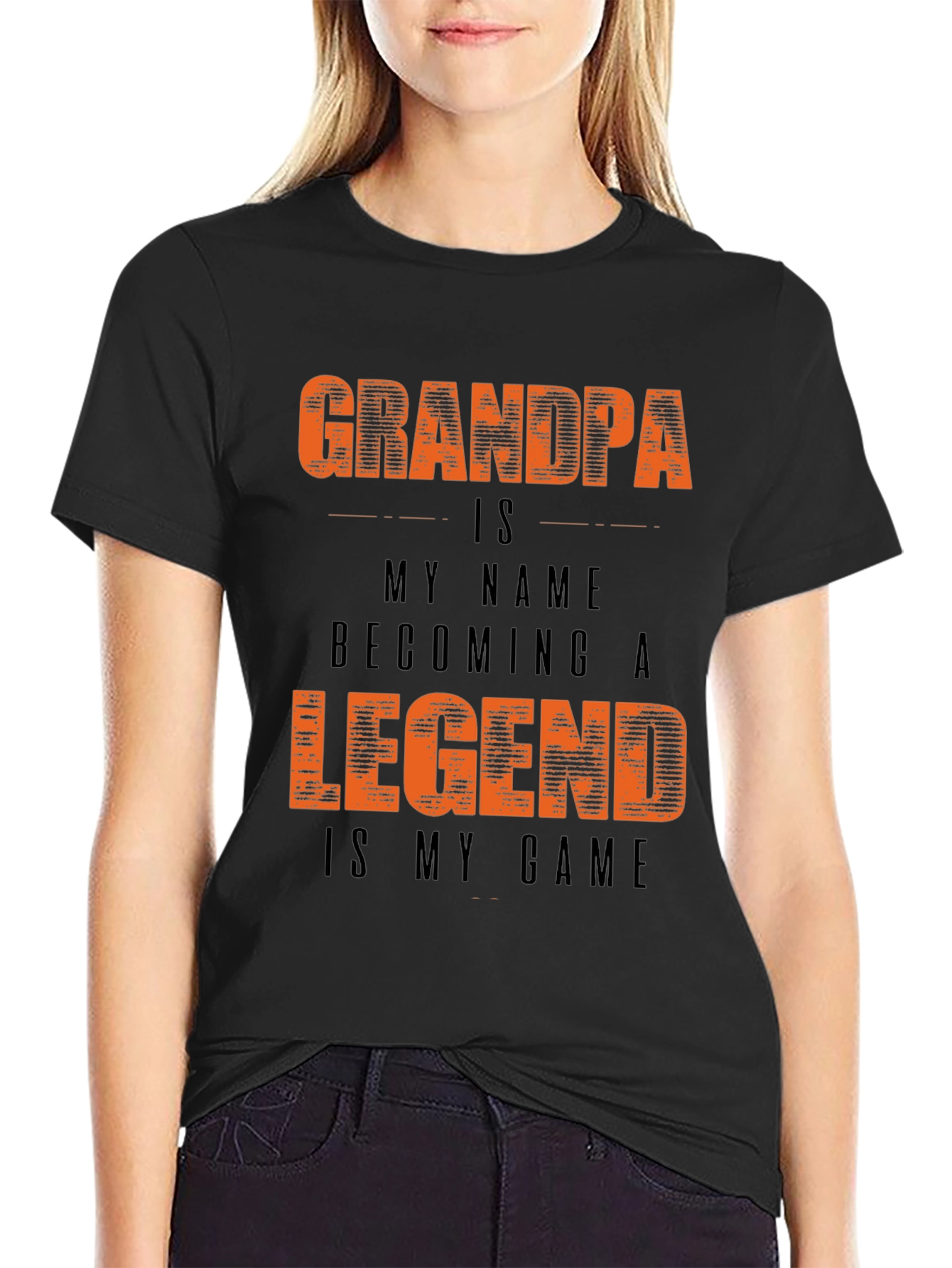 Grandpa Legend Graphic Tee - Stylish Black T-Shirt