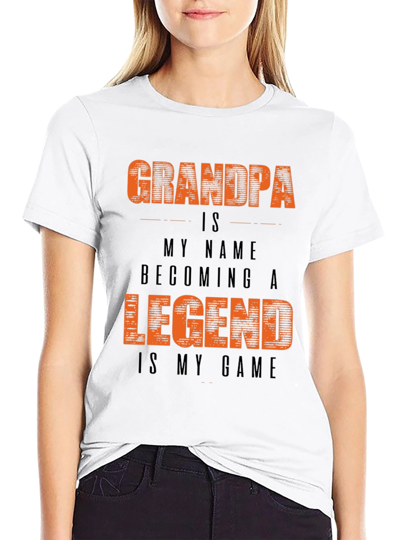 Grandpa Legend Graphic Tee - Stylish Black T-Shirt