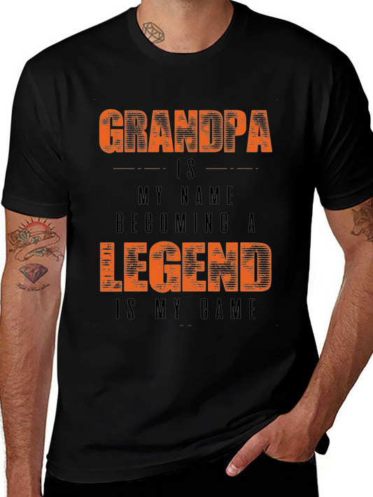 Grandpa Legend Graphic Tee - Stylish Black T-Shirt