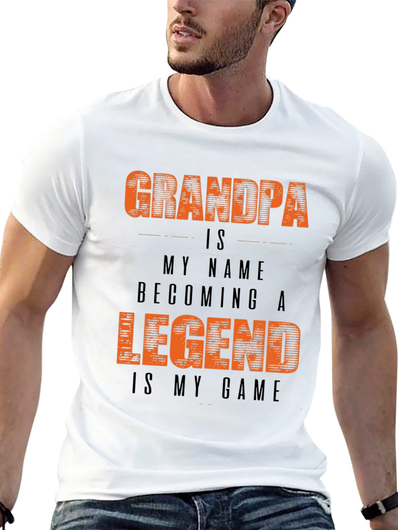 Grandpa Legend Graphic Tee - Stylish Black T-Shirt