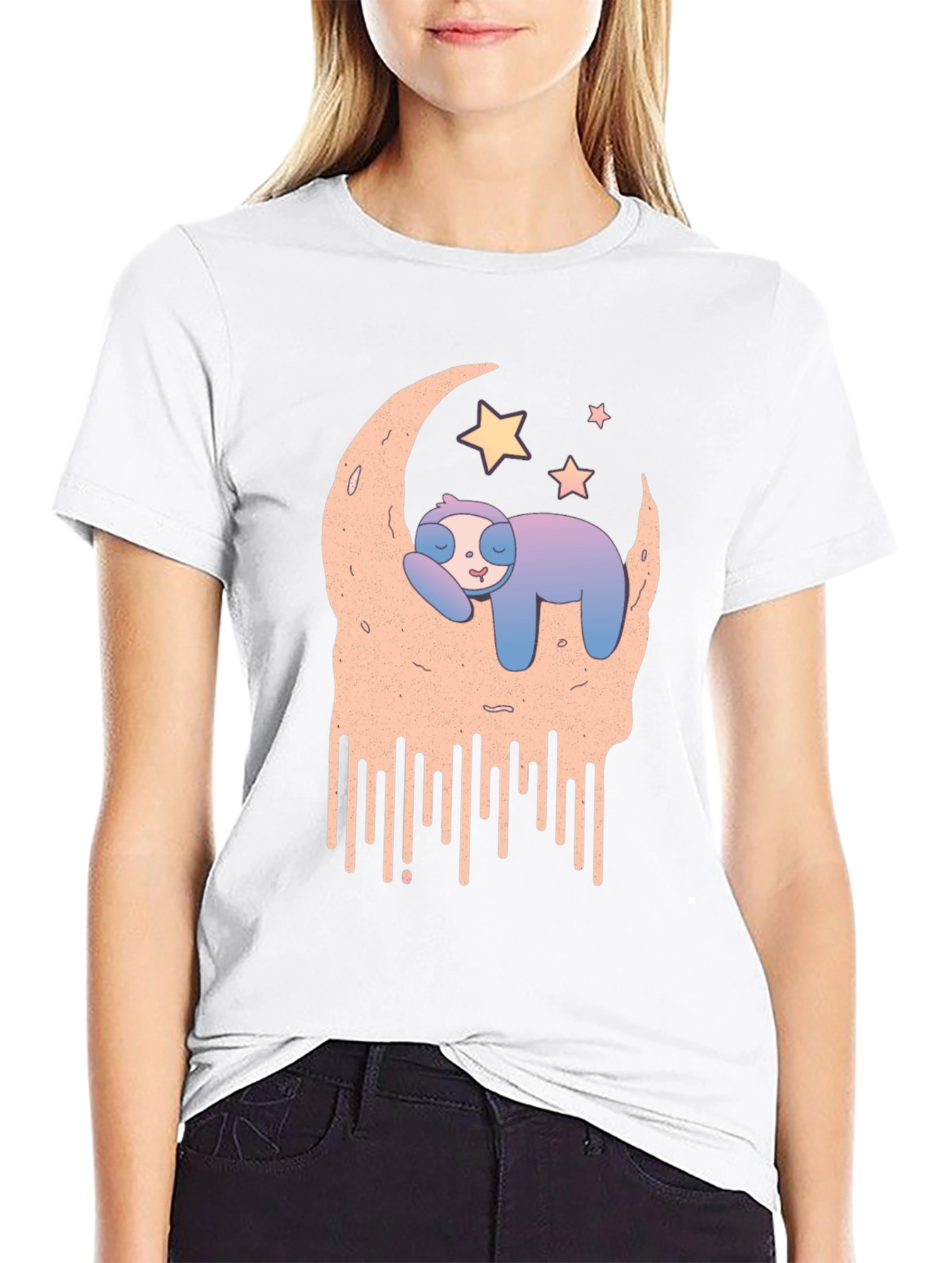 Sloth Moon T-Shirt - Cozy Sleep Tee