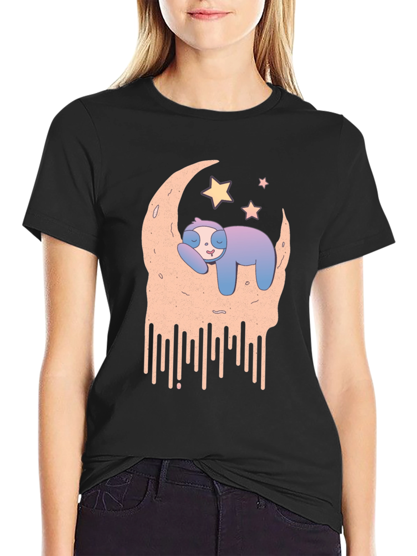 Sloth Moon T-Shirt - Cozy Sleep Tee