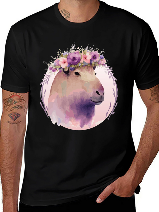 Floral Capybara T-Shirt