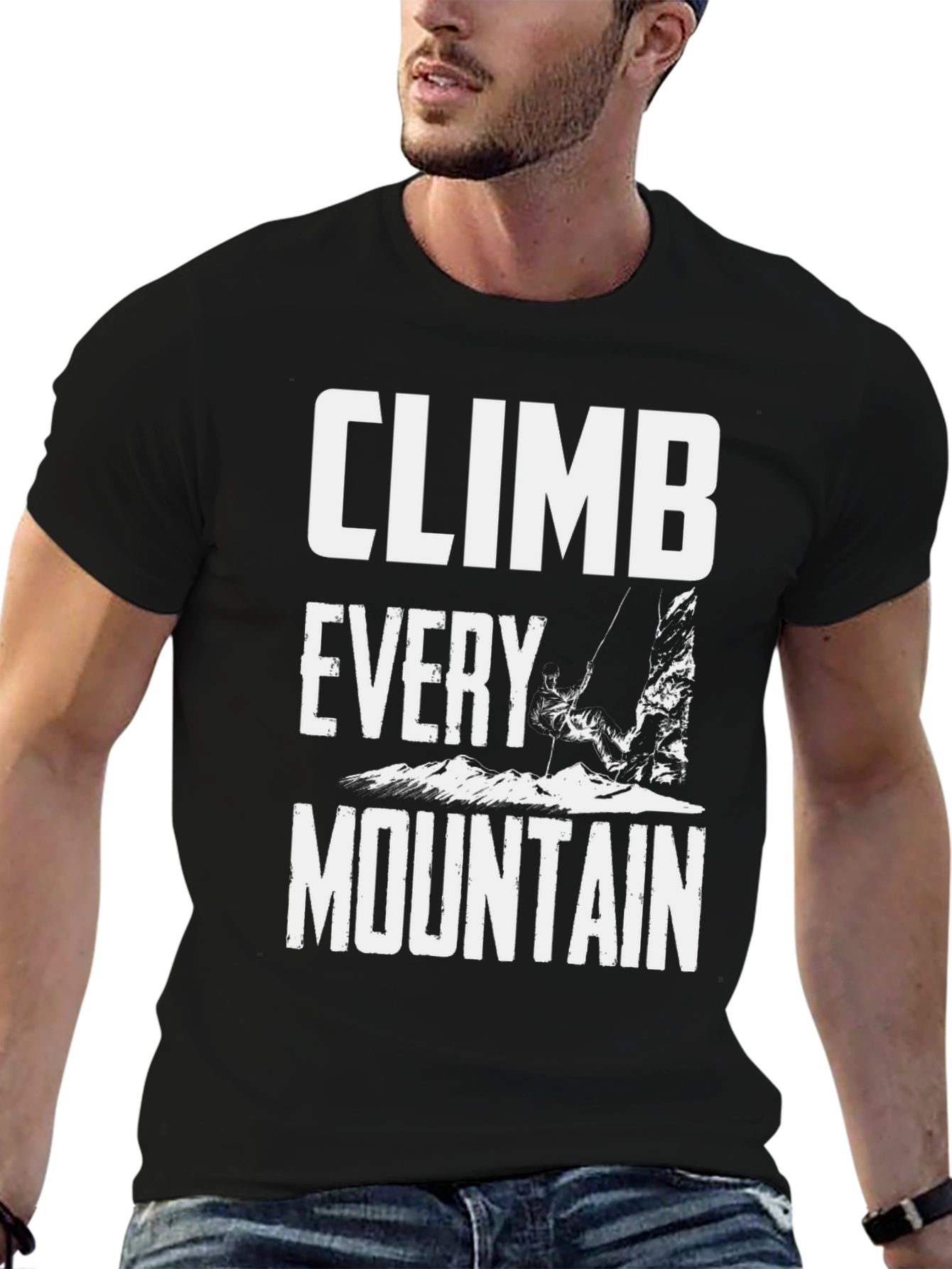 Climb Every Mountain Graphic T-Shirt - Black