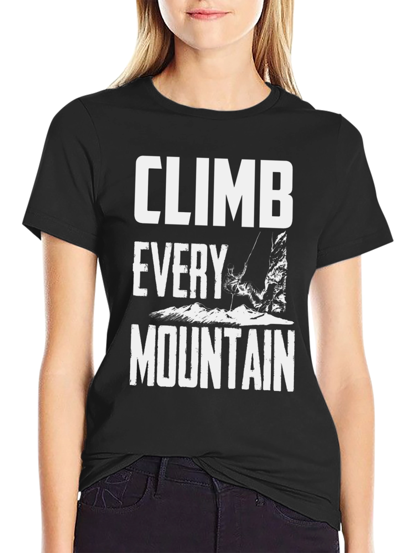 Climb Every Mountain Graphic T-Shirt - Black