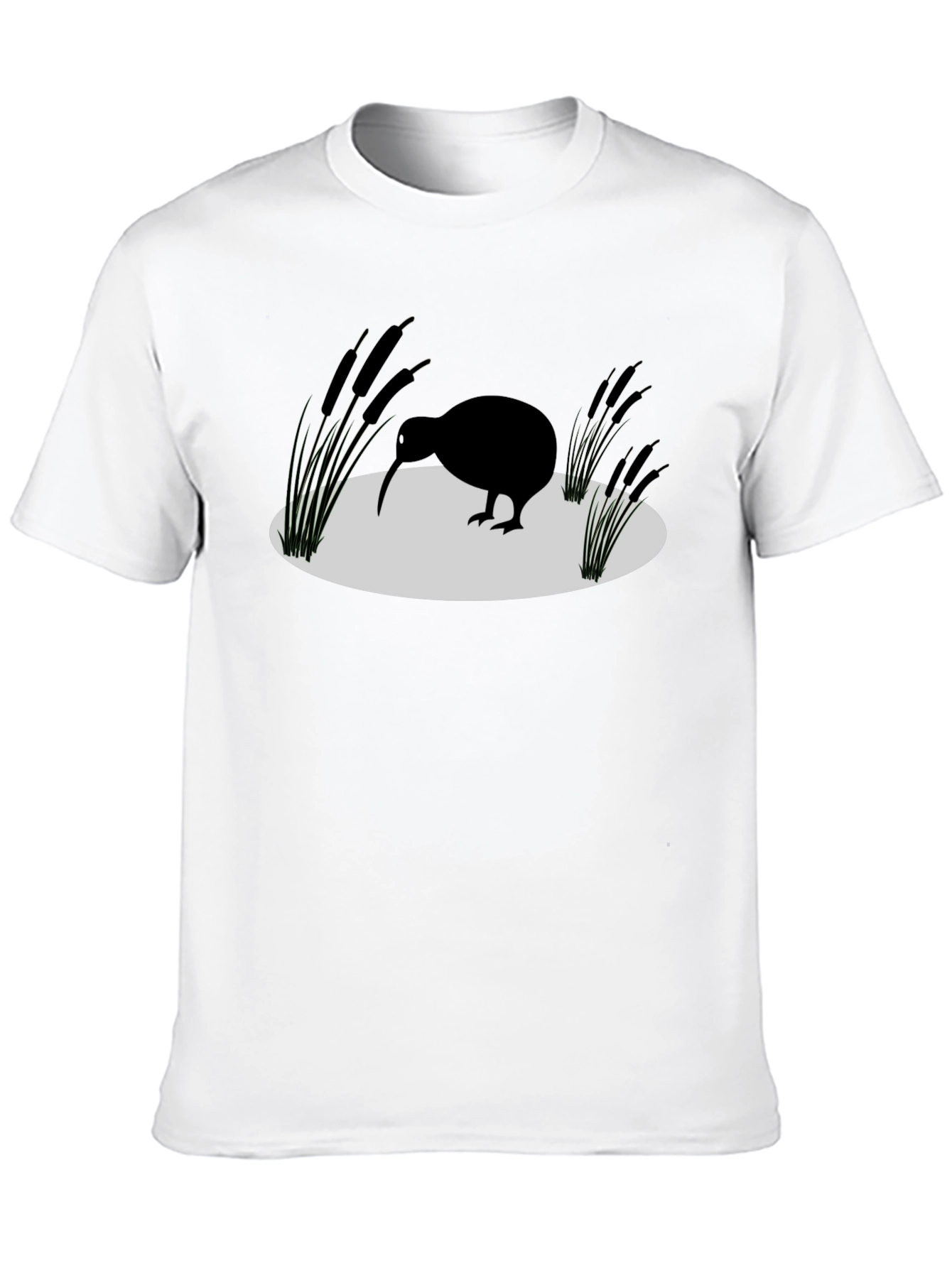 Kiwi Bird Silhouette Graphic Tee - Black