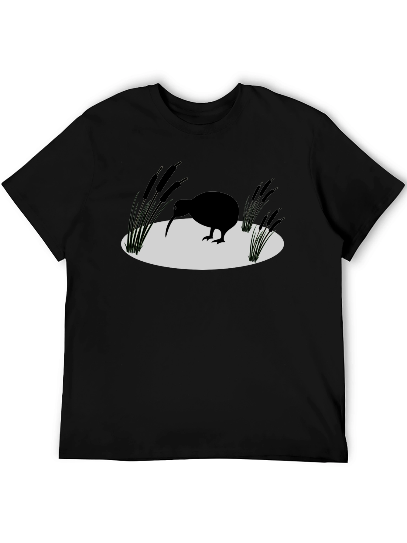 Kiwi Bird Silhouette Graphic Tee - Black