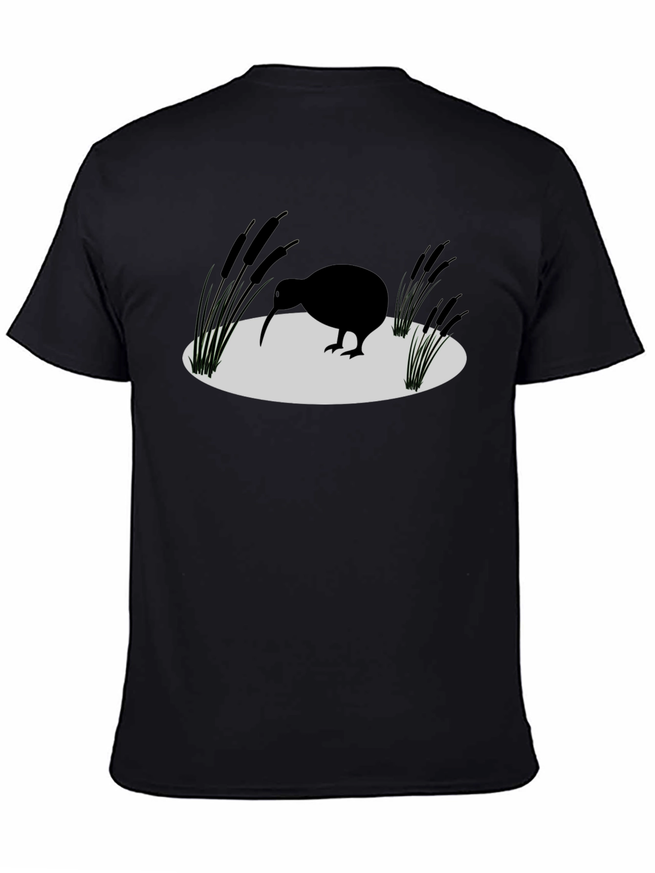 Kiwi Bird Silhouette Graphic Tee - Black