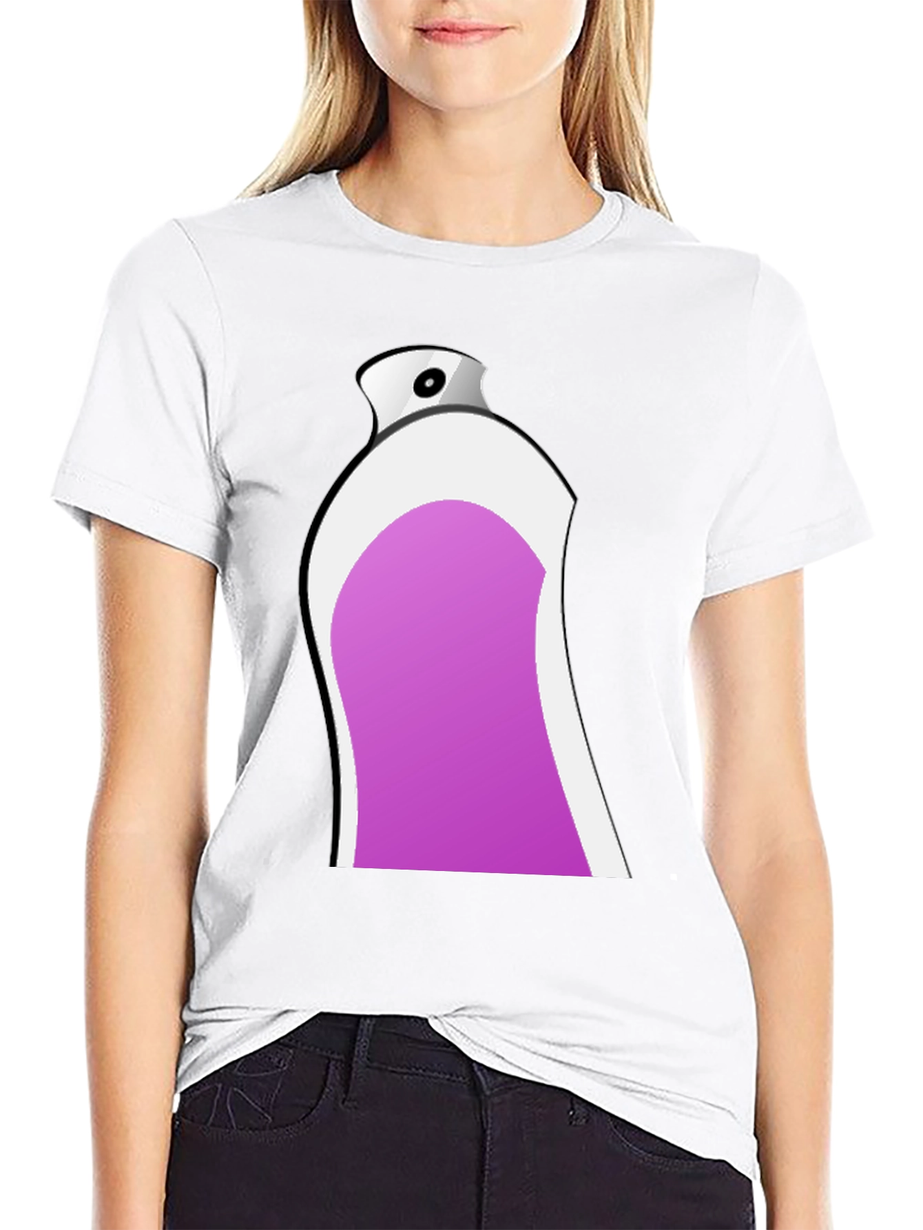 Spray Paint Can Graphic Black T-Shirt