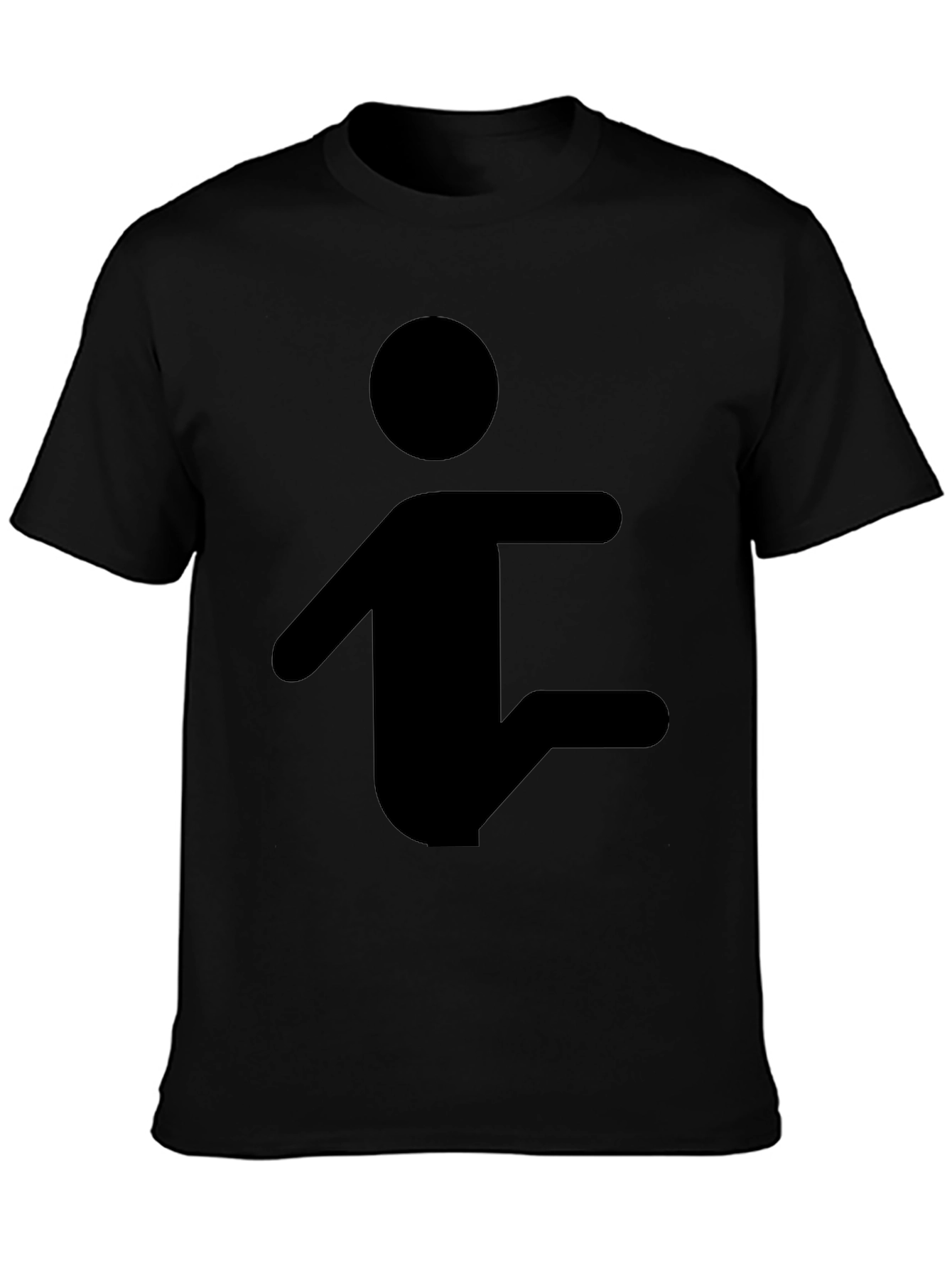 Stick Figure Pose Black T-Shirt