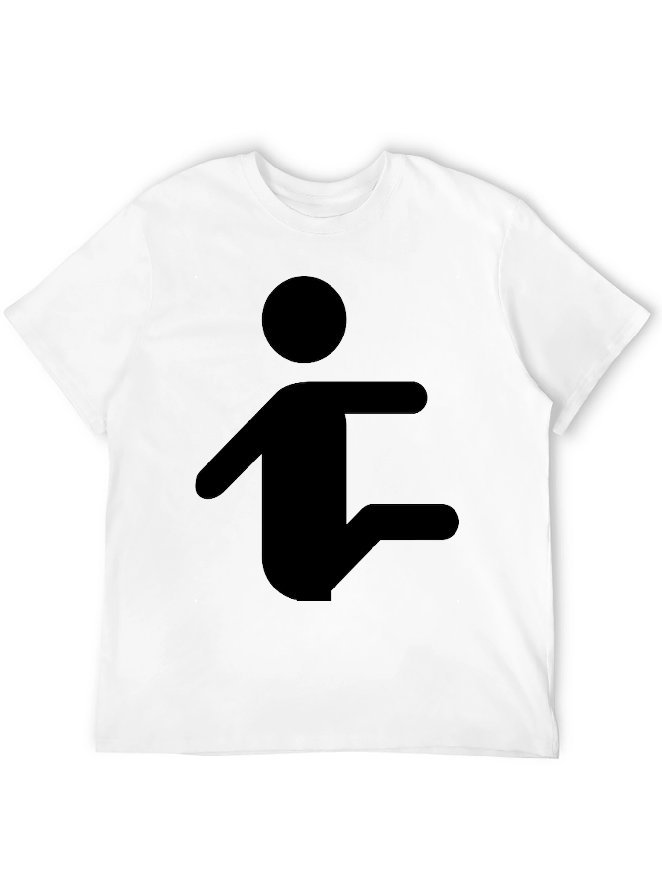 Stick Figure Pose Black T-Shirt