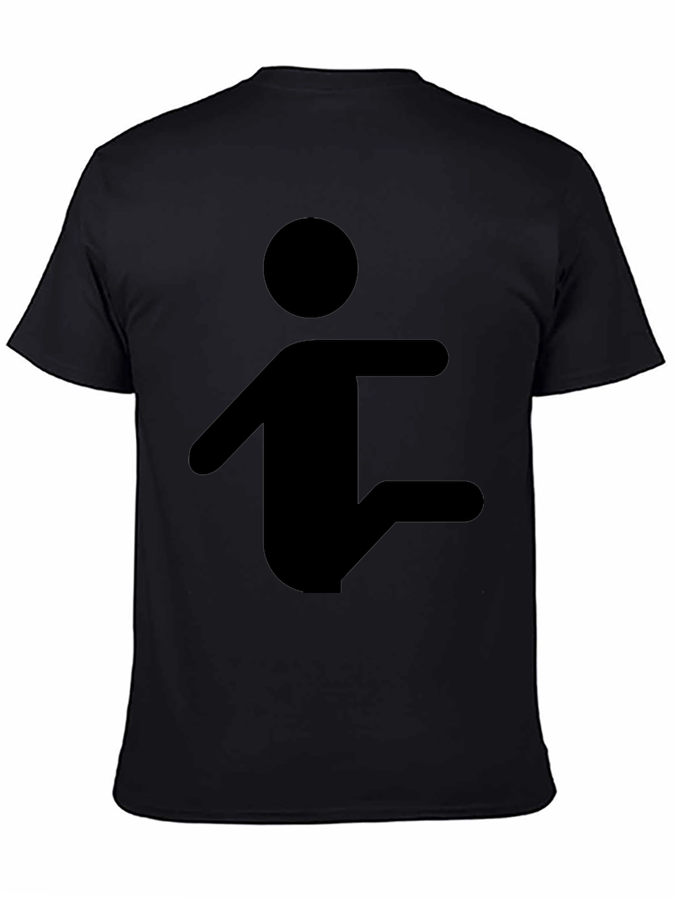 Stick Figure Pose Black T-Shirt