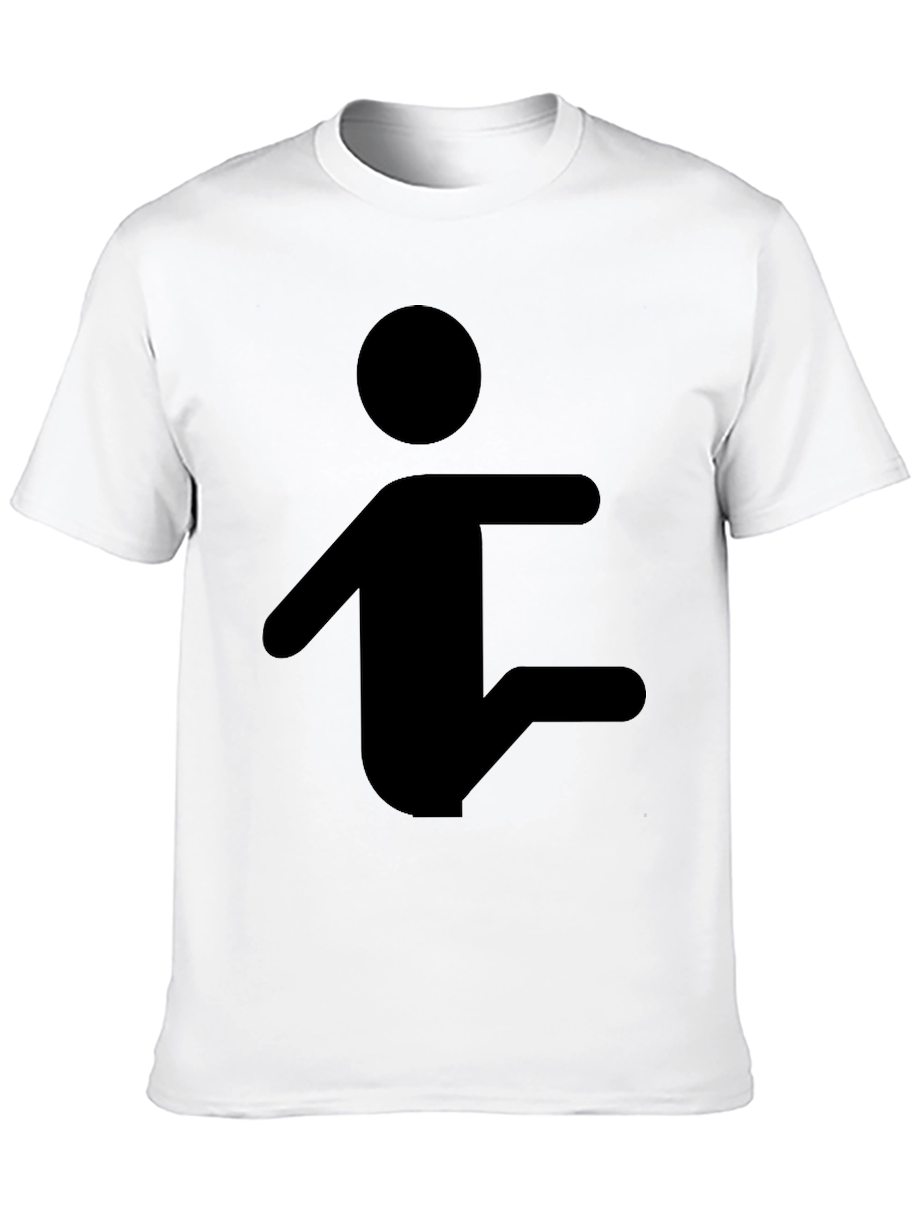 Stick Figure Pose Black T-Shirt