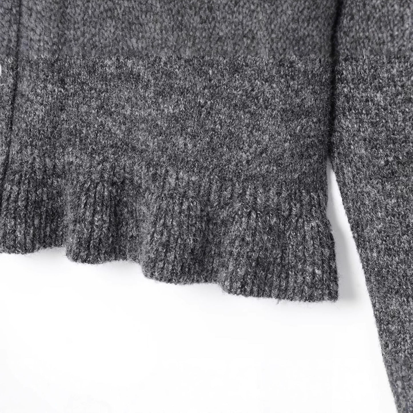 Doll collar single breasted knitted cardigan jacket for women