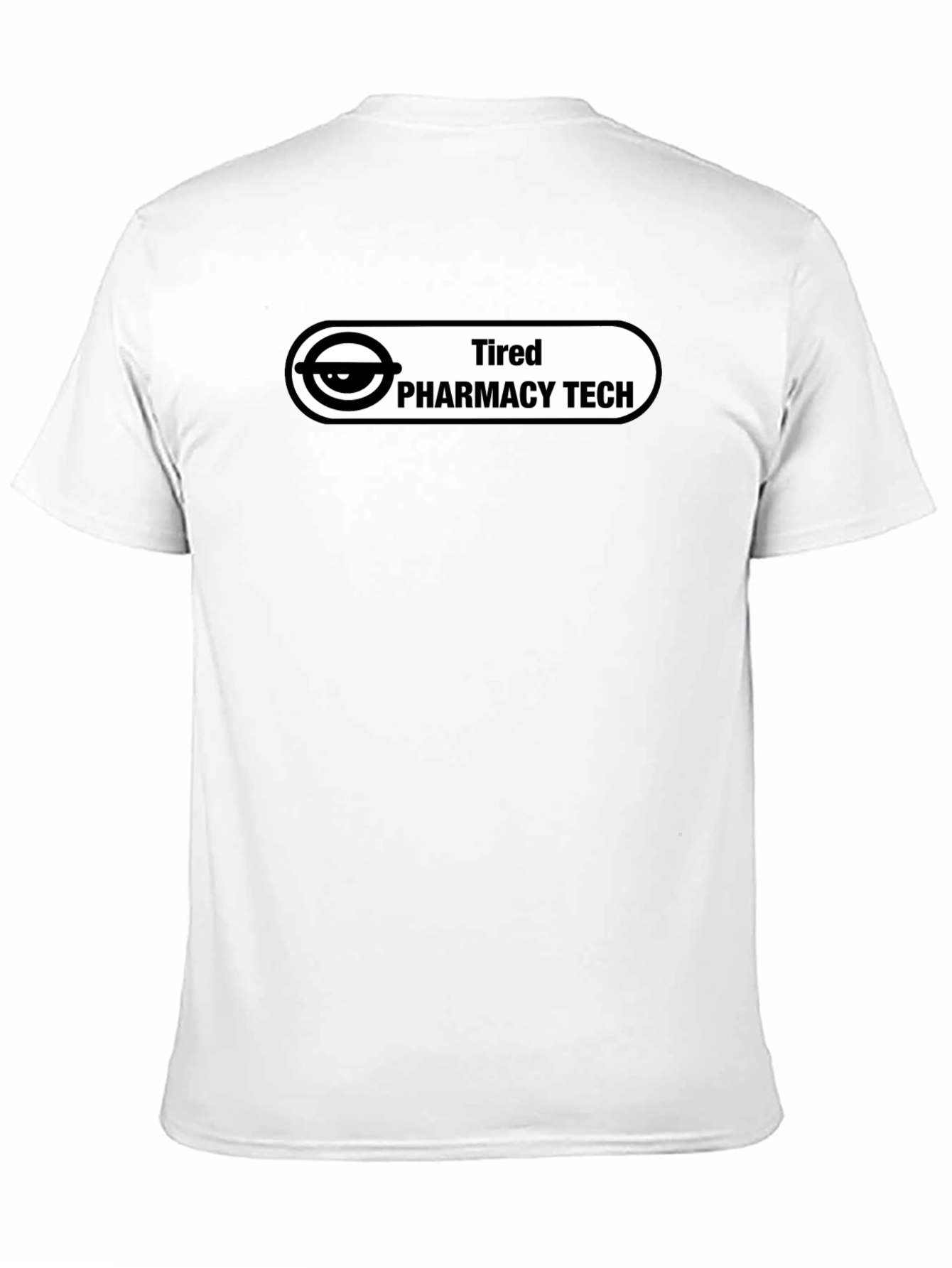 Tired Pharmacy Tech Black T-Shirt