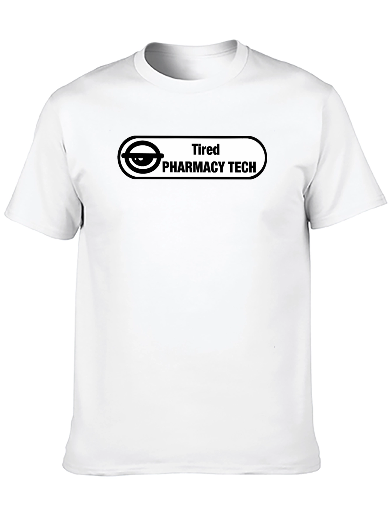 Tired Pharmacy Tech Black T-Shirt