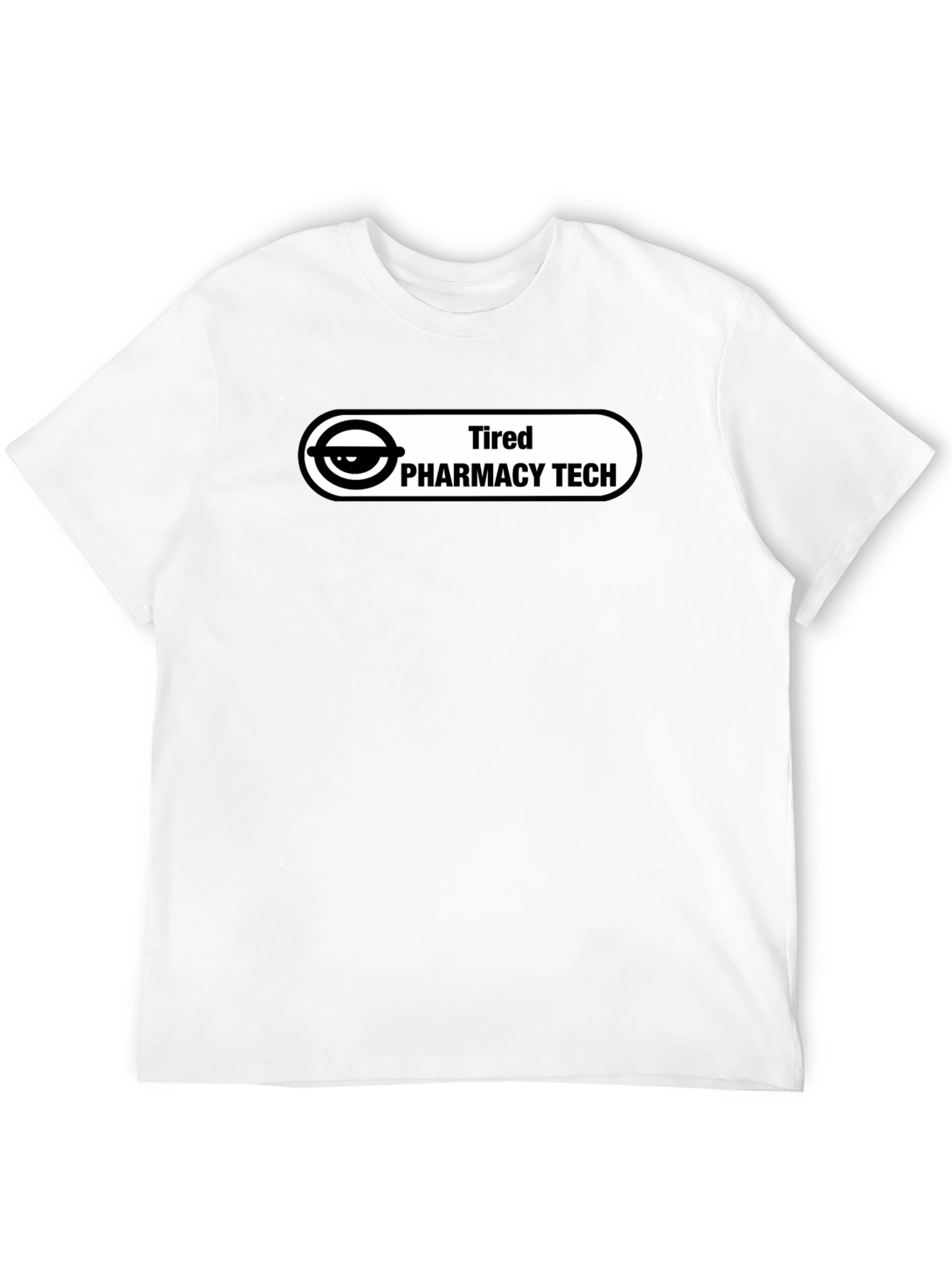 Tired Pharmacy Tech Black T-Shirt