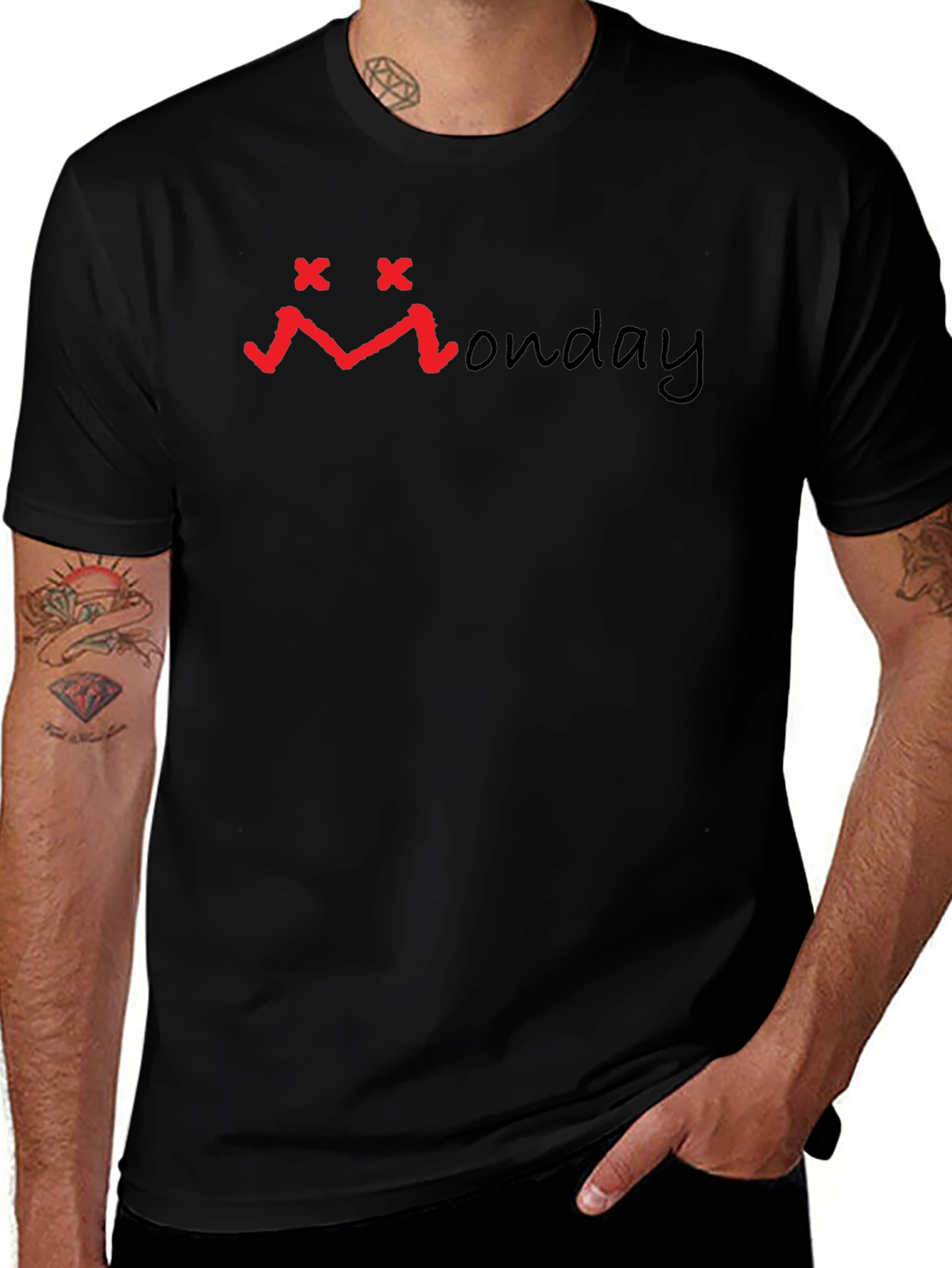 Monday Mood Black T-Shirt