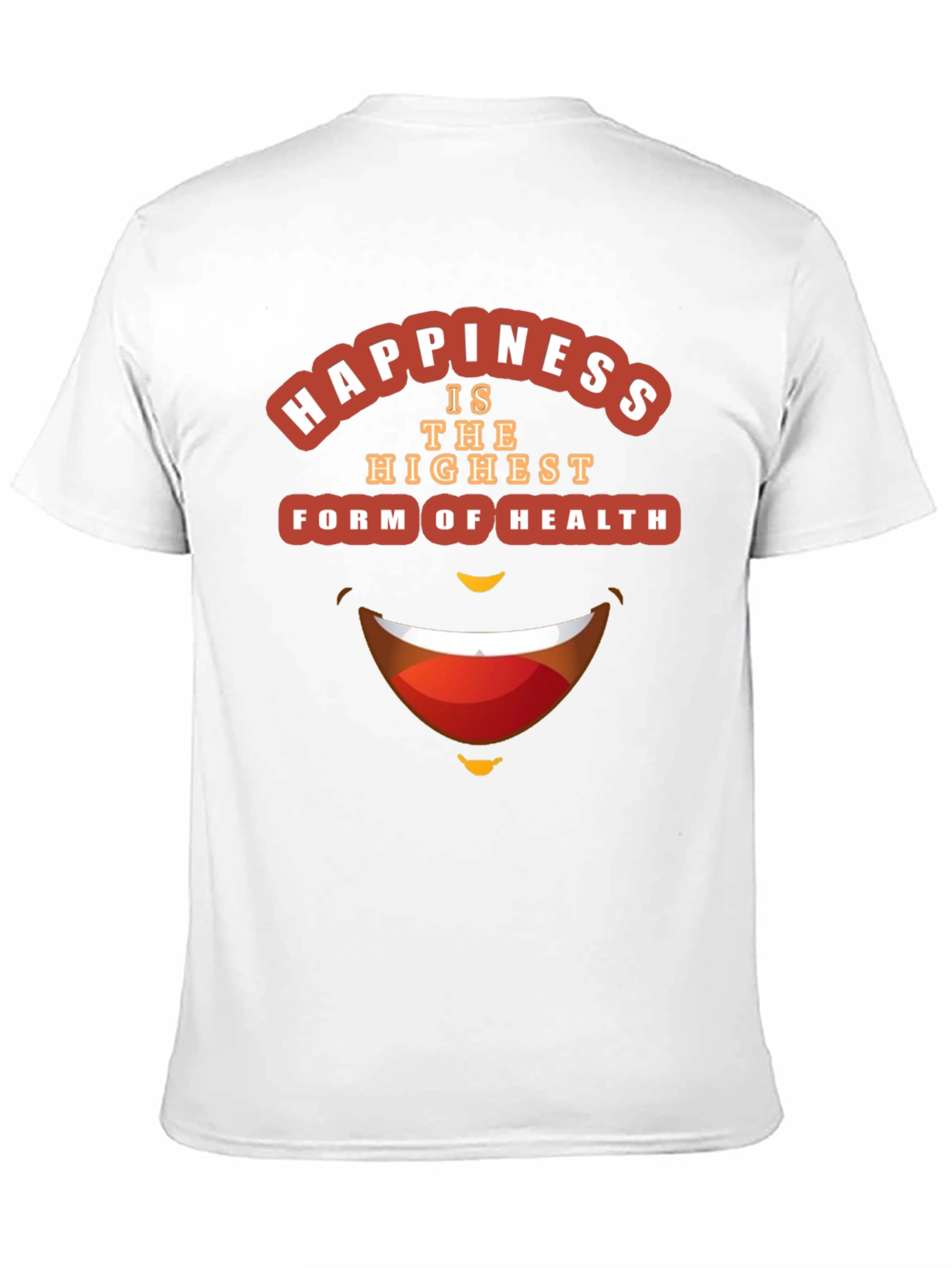 Happiness Health Graphic Black T-Shirt