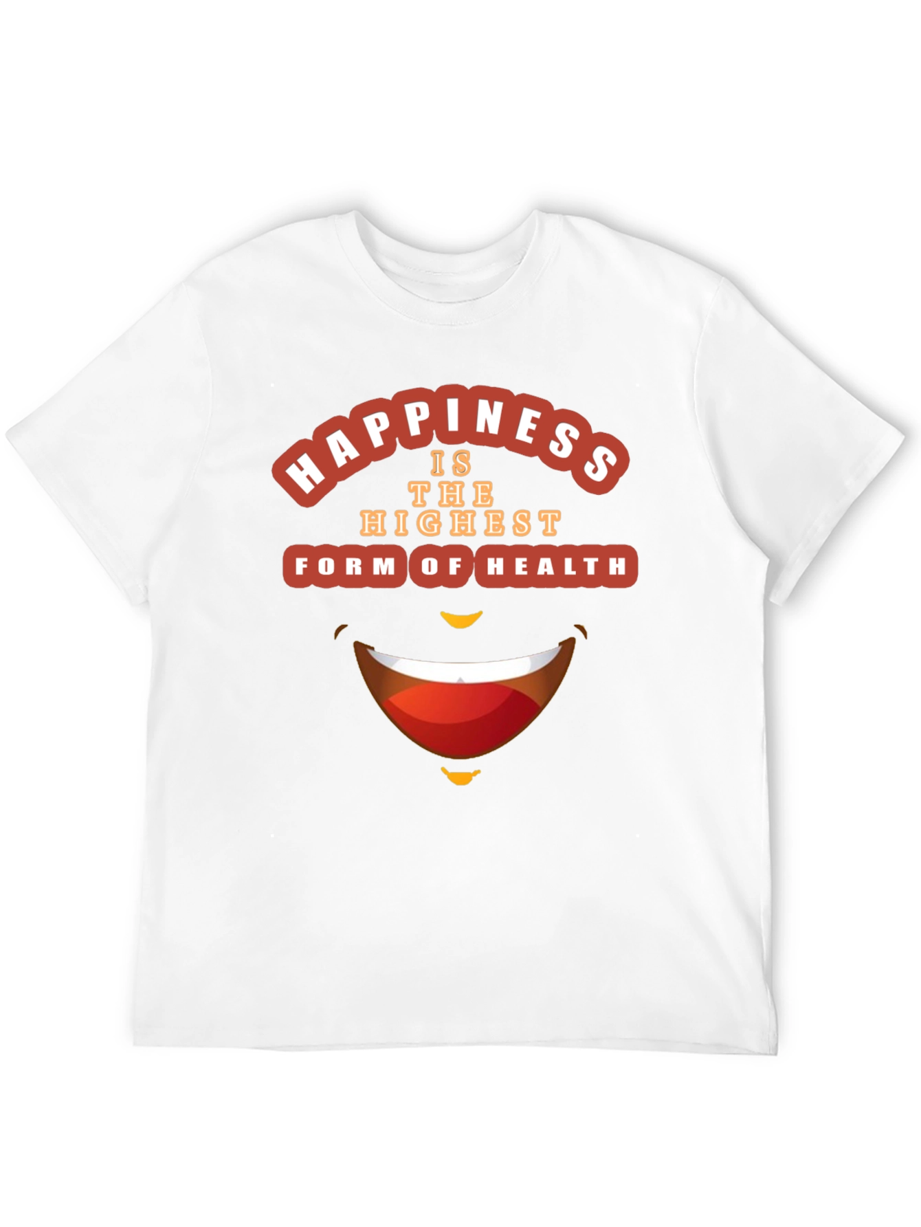 Happiness Health Graphic Black T-Shirt