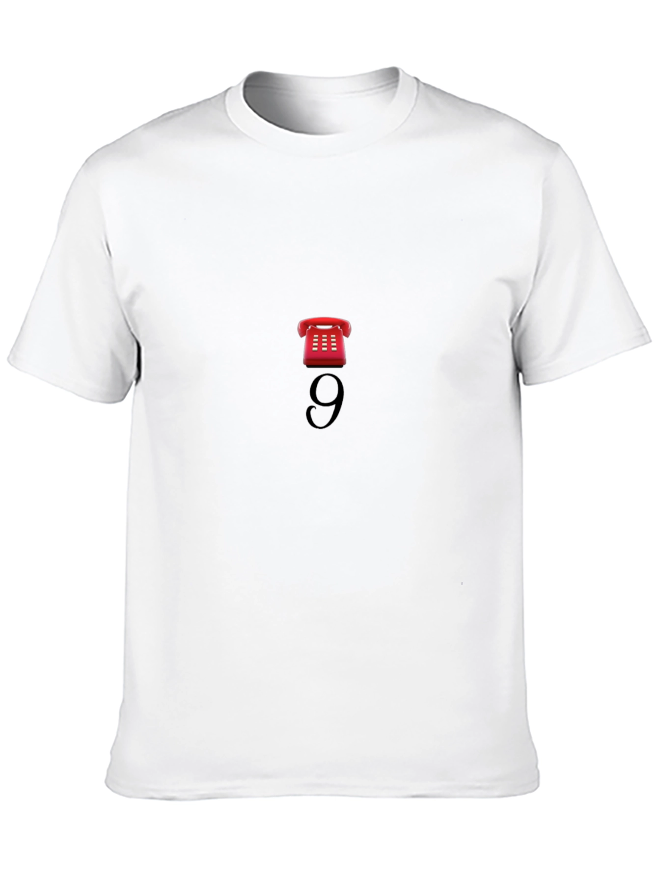 Retro Phone Number 9 Black T-Shirt