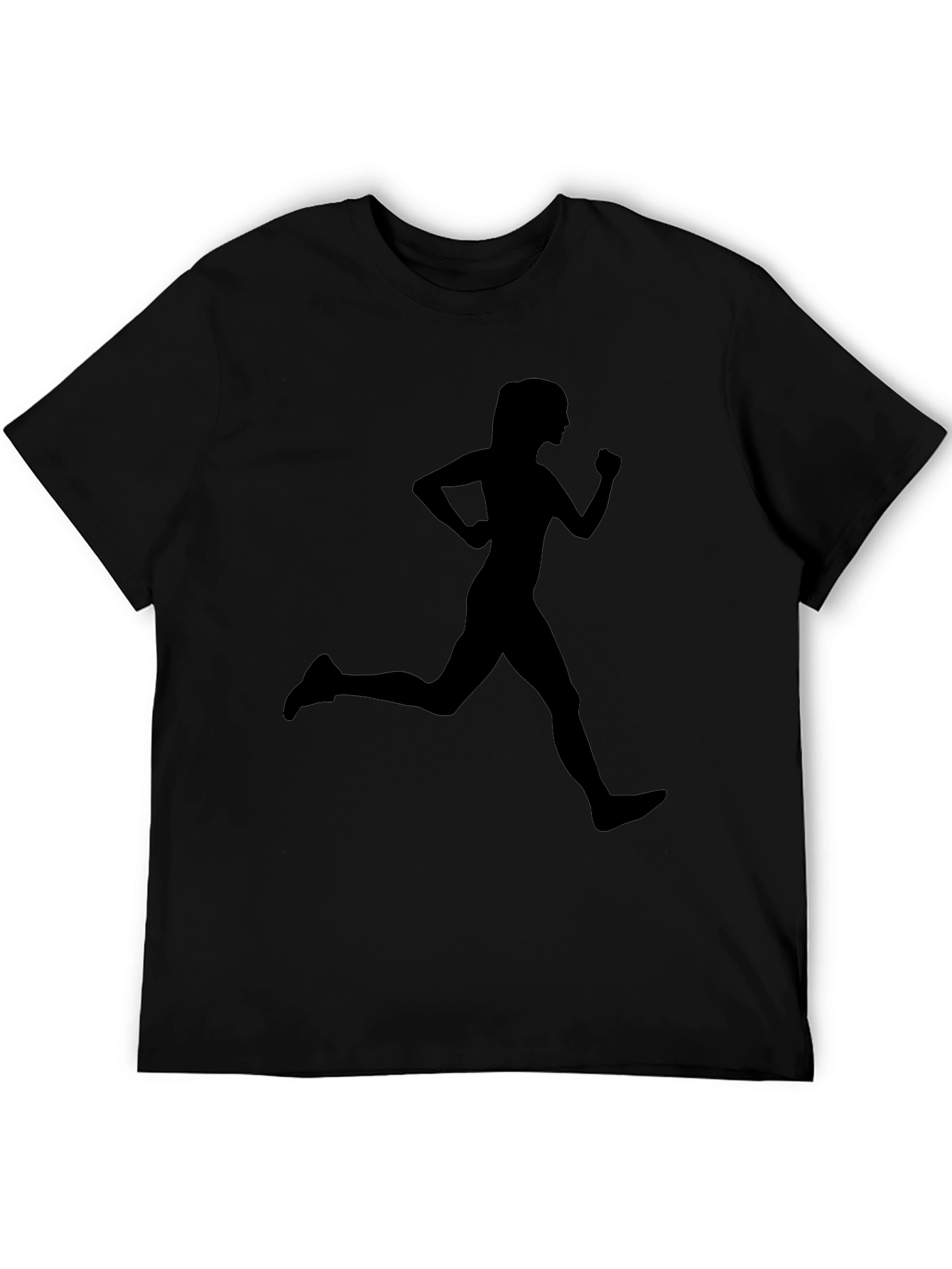 Black Running Woman Graphic T-Shirt