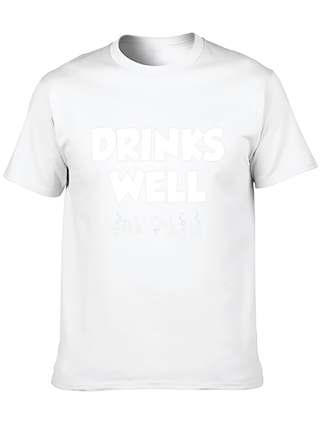 Drinks Well With Others Funny Black T-Shirt