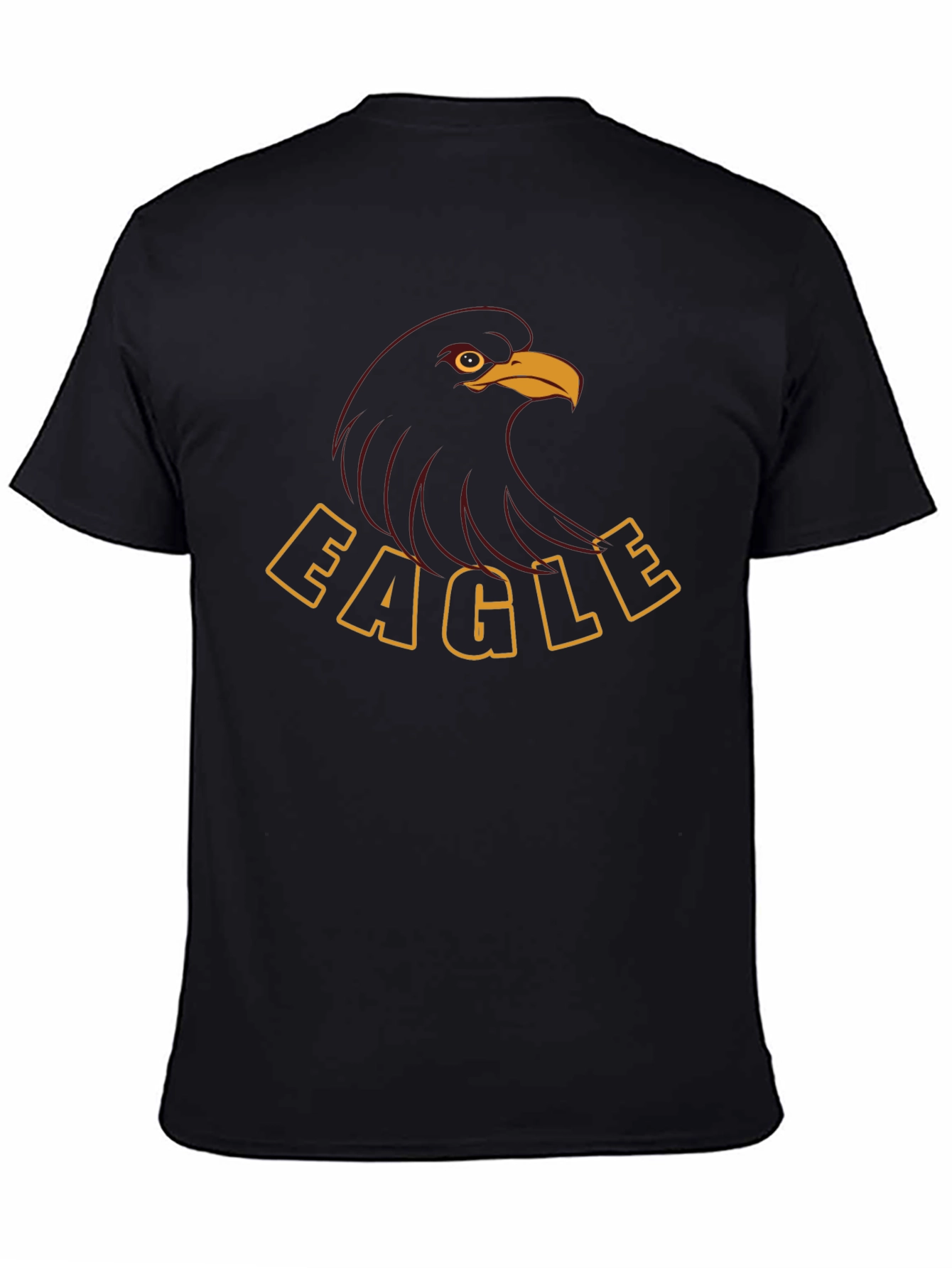 Bold Eagle Graphic Tee - Black Cotton Blend