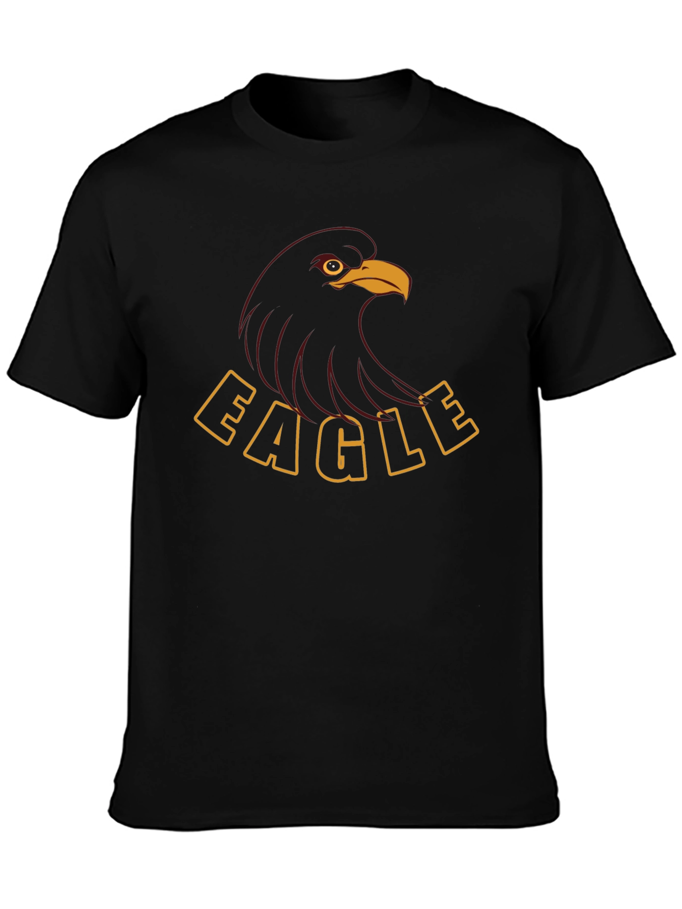 Bold Eagle Graphic Tee - Black Cotton Blend
