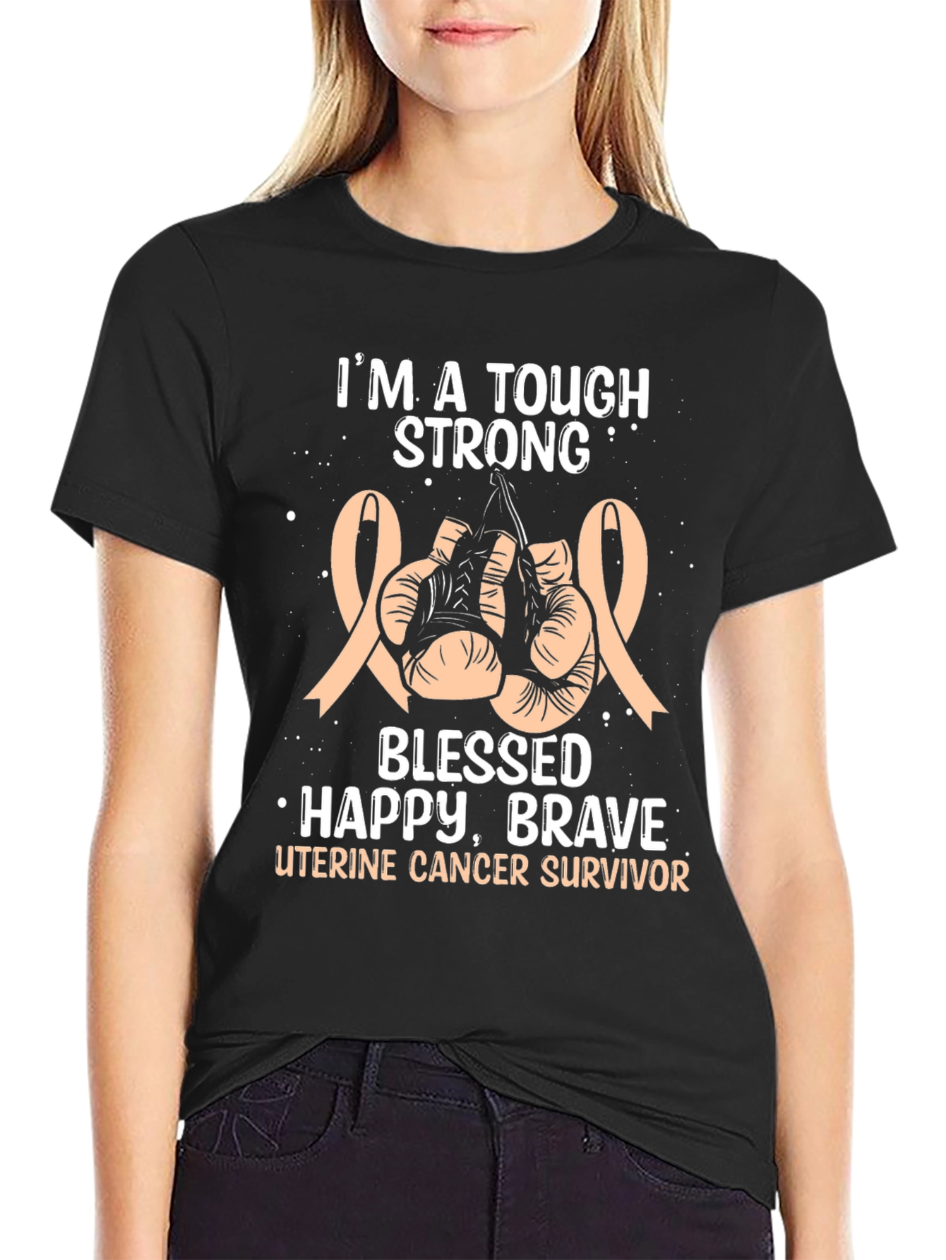 Uterine Cancer Survivor Boxing T-Shirt