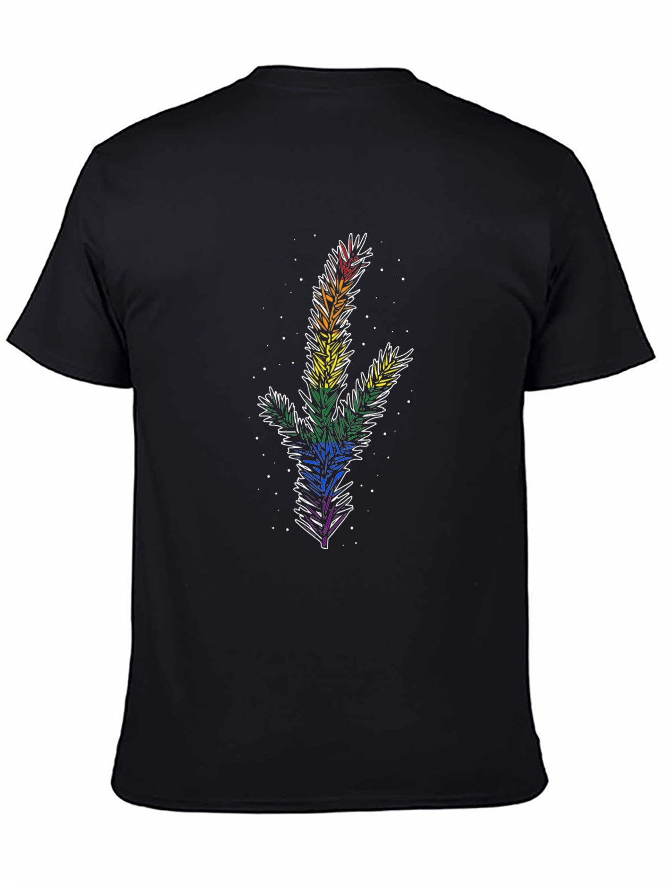 Rainbow Pine Tree Graphic Tee - Pride Apparel