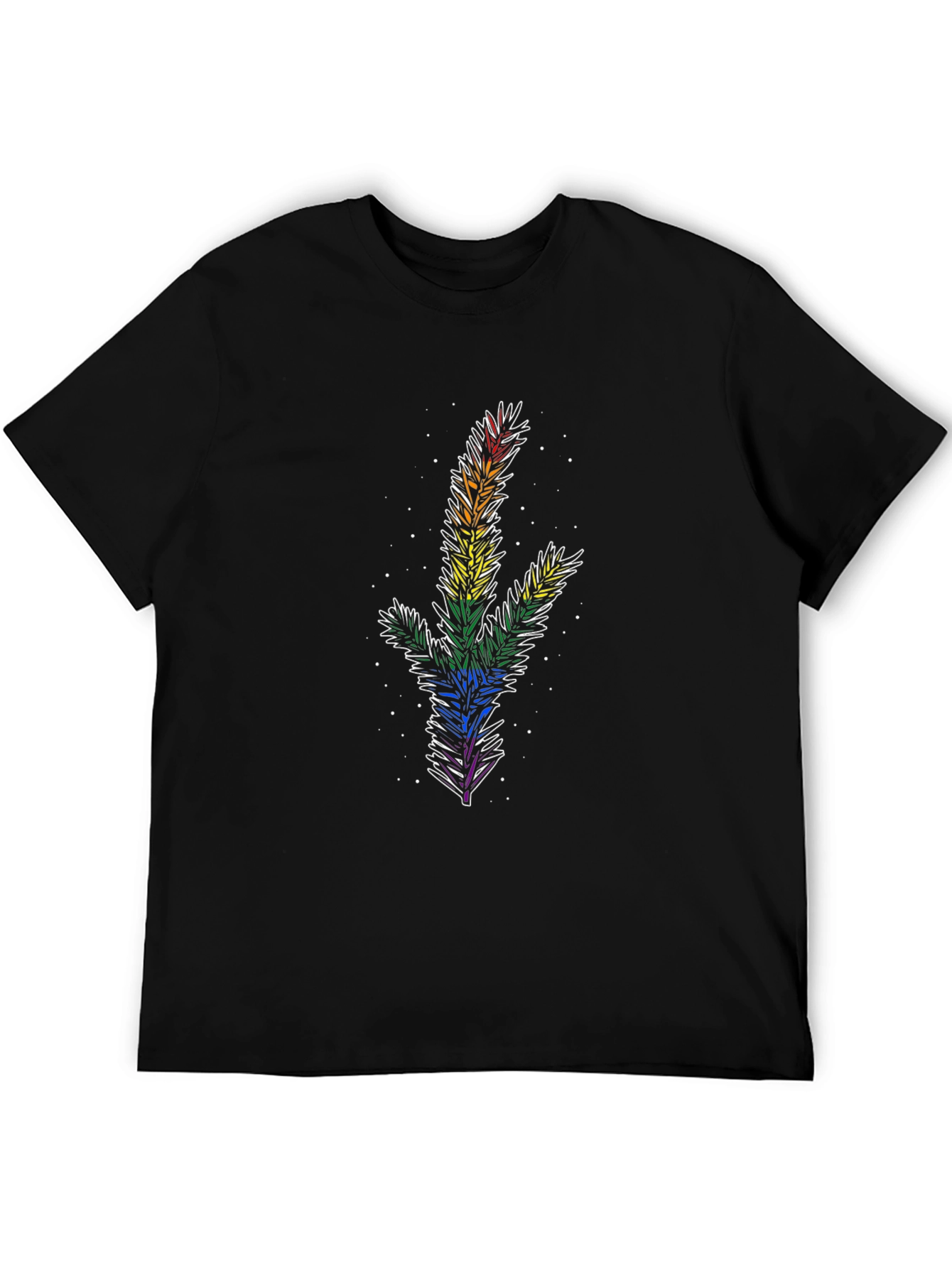 Rainbow Pine Tree Graphic Tee - Pride Apparel