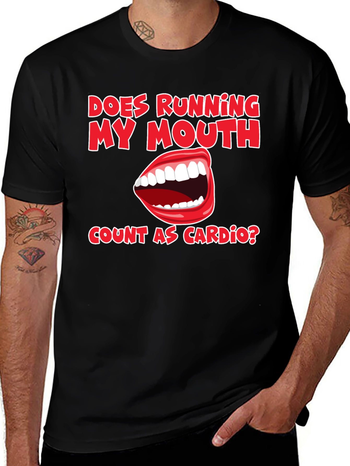 Funny Running My Mouth Cardio T-Shirt