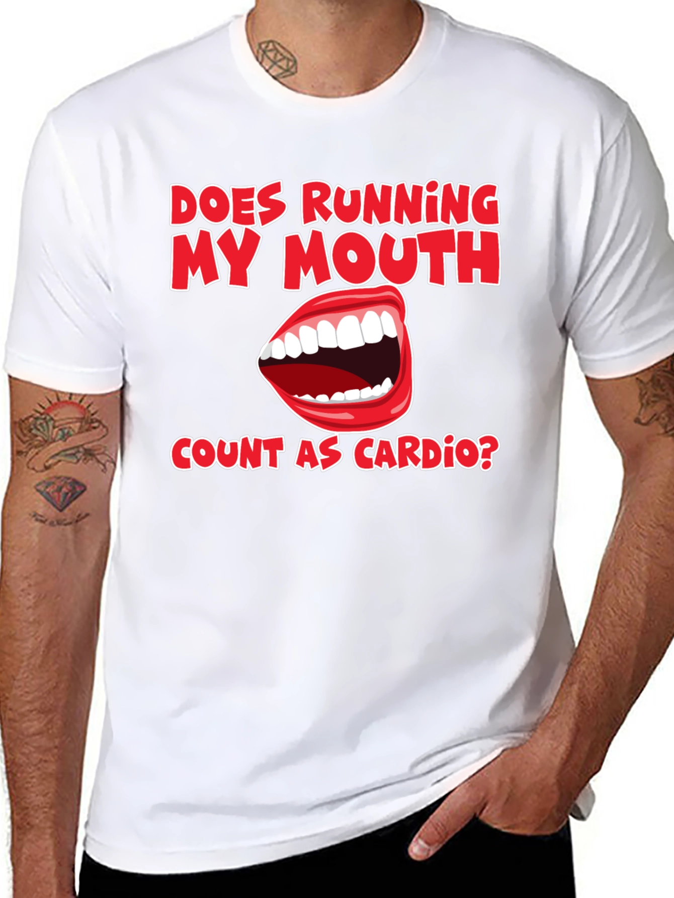 Funny Running My Mouth Cardio T-Shirt
