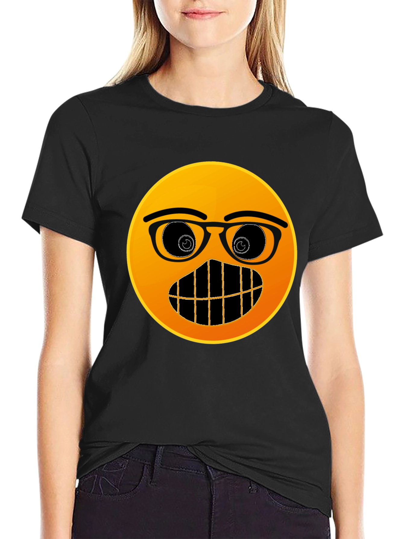 Emoji Nerd T-Shirt - Black