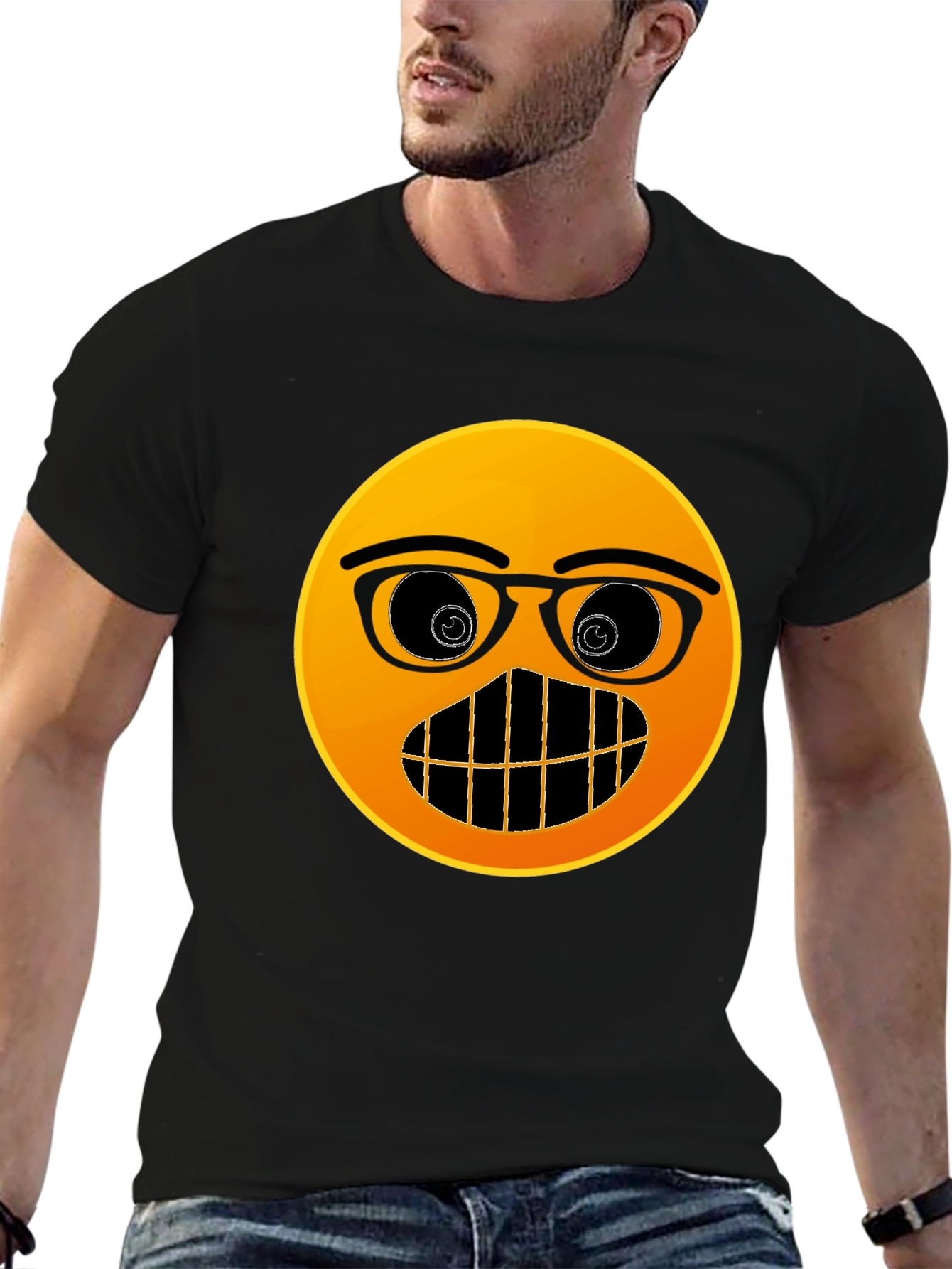 Emoji Nerd T-Shirt - Black