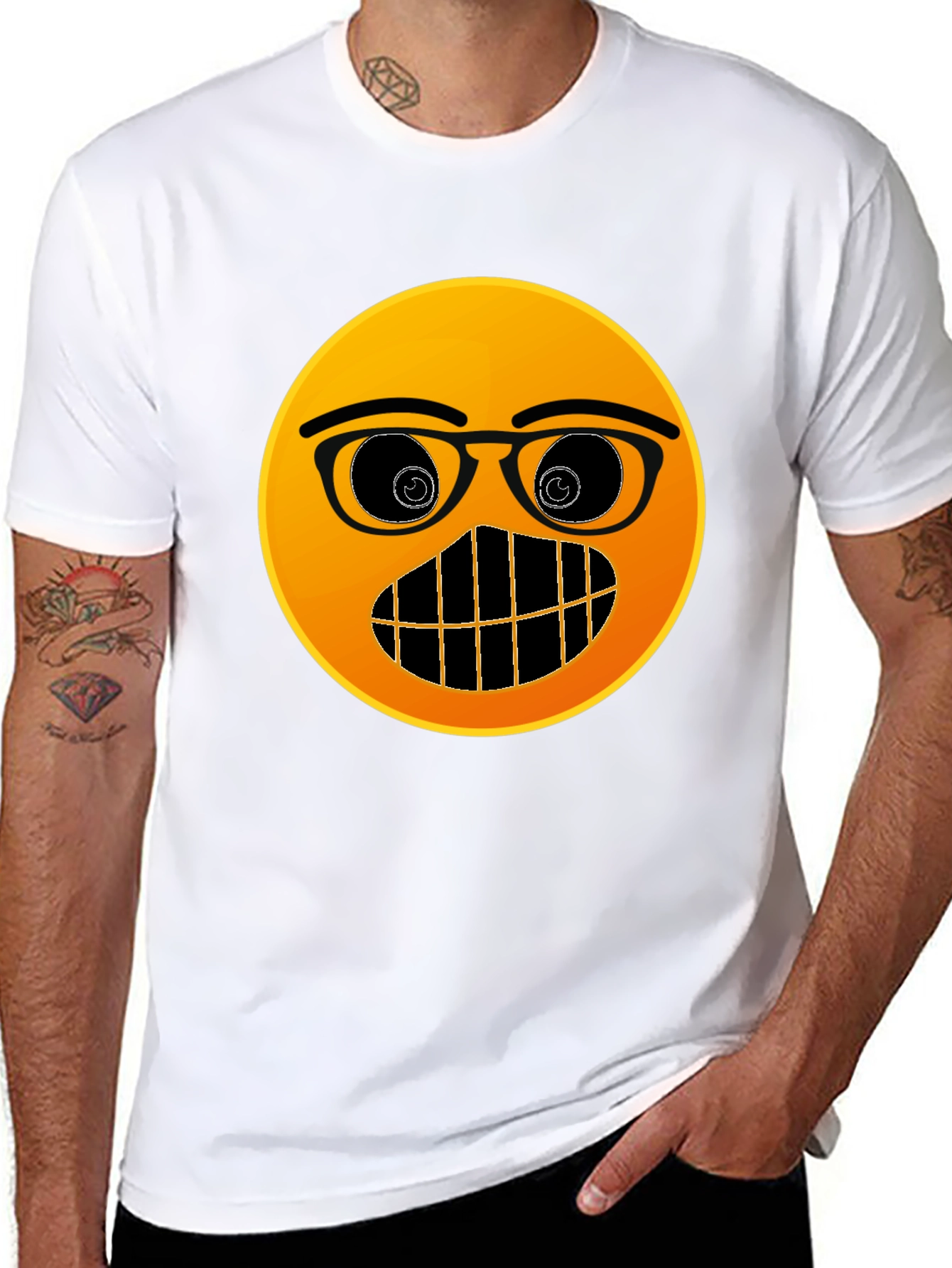 Emoji Nerd T-Shirt - Black